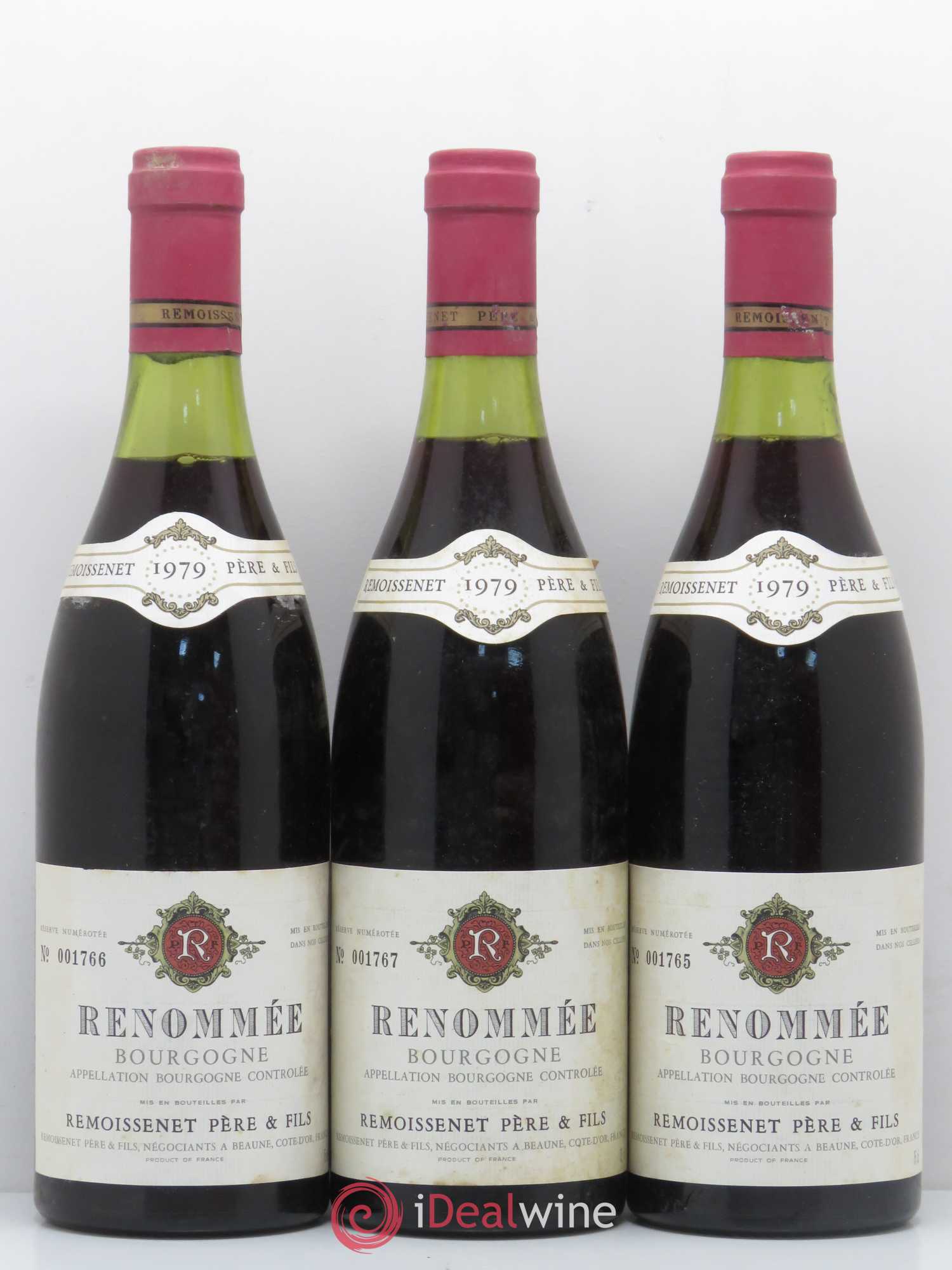 Bourgogne Renommée Remoissenet 1979 - Posten von 3 Flaschen - 0