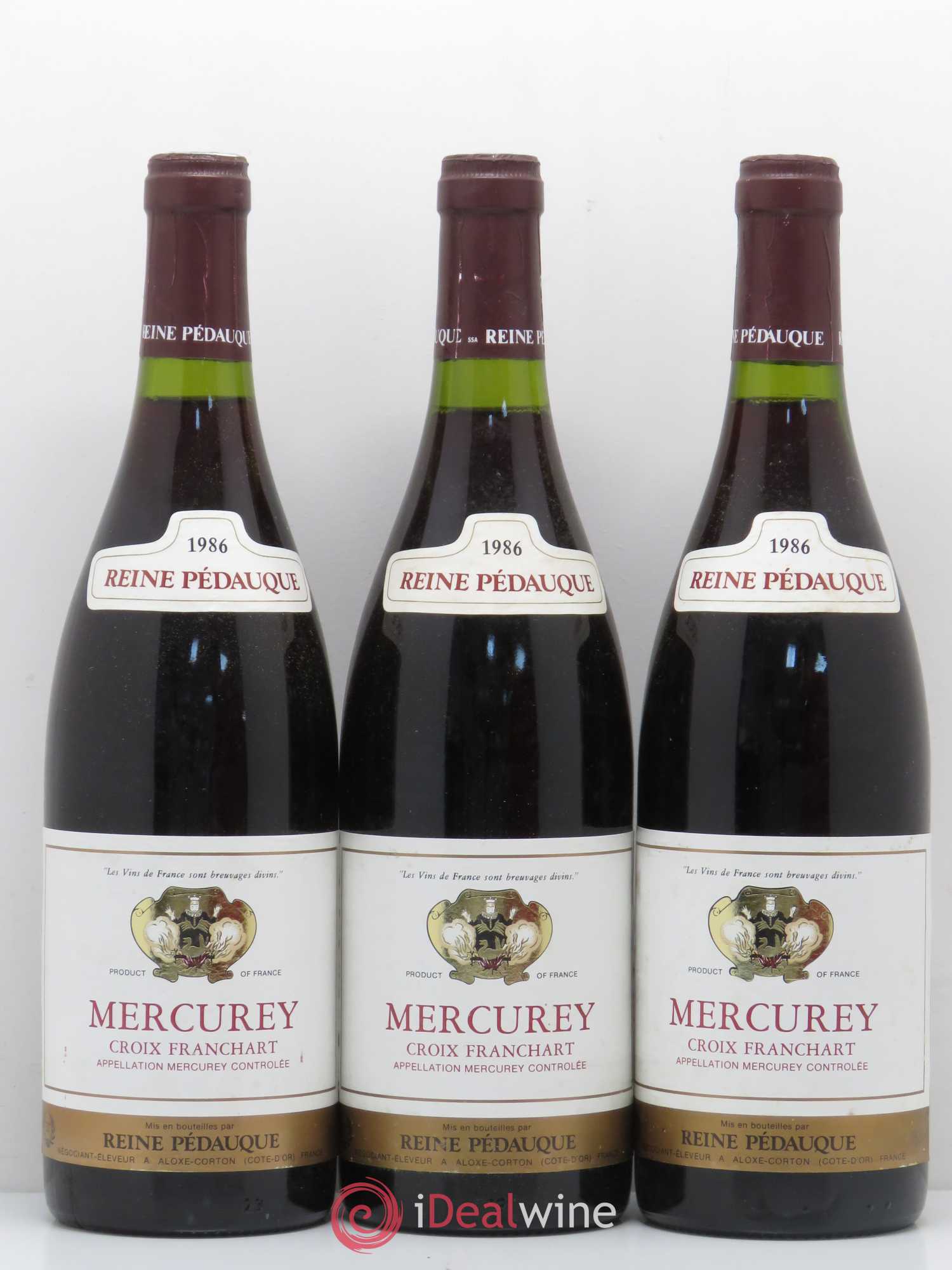 Mercurey Reine Pedauque Croix Franchart (sans prix de réserve) 1986 - Posten von 3 Flaschen - 0