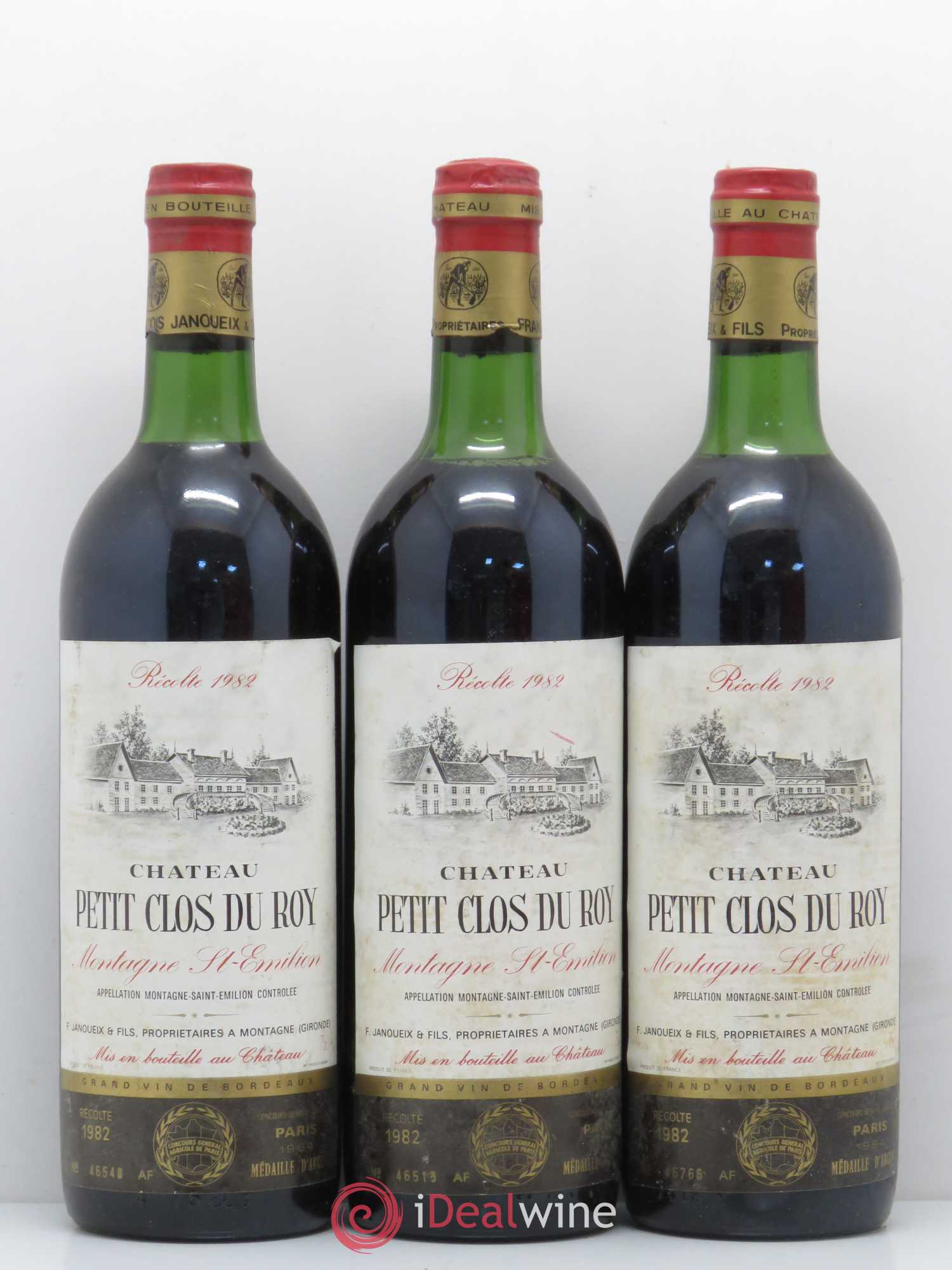 Bordeaux Montagne-Saint-Emilion Château Petit Clos du Roy 1982 - Posten von 5 Flaschen - 1