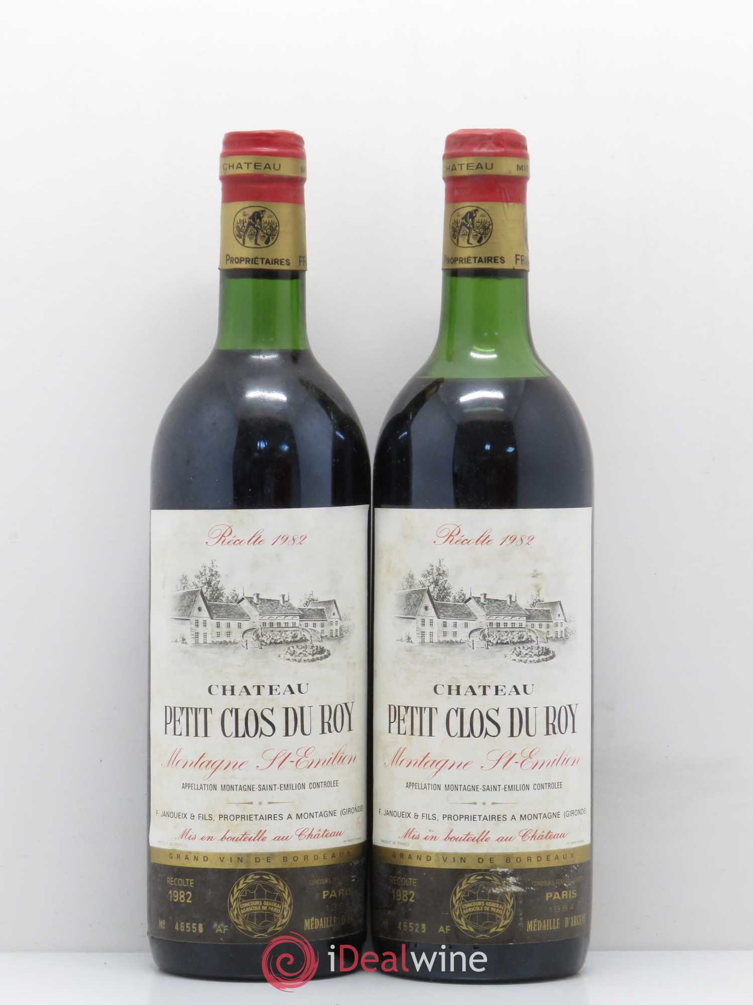 Bordeaux Montagne-Saint-Emilion Château Petit Clos du Roy 1982 - Posten von 5 Flaschen - 2