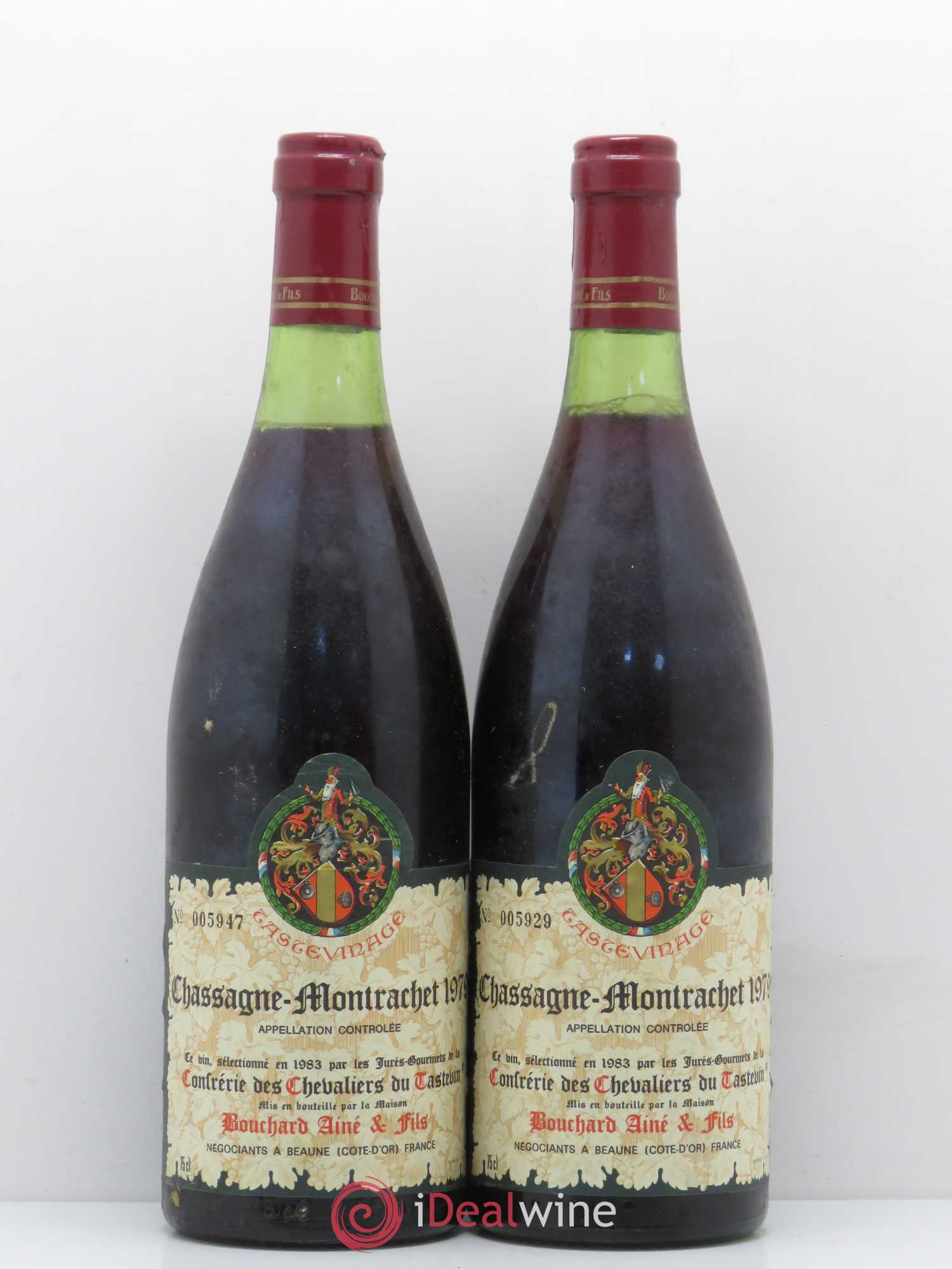Chassagne-Montrachet Tastevinage Bouchard Ainé et Fils 1979 - Posten von 2 Flaschen - 0