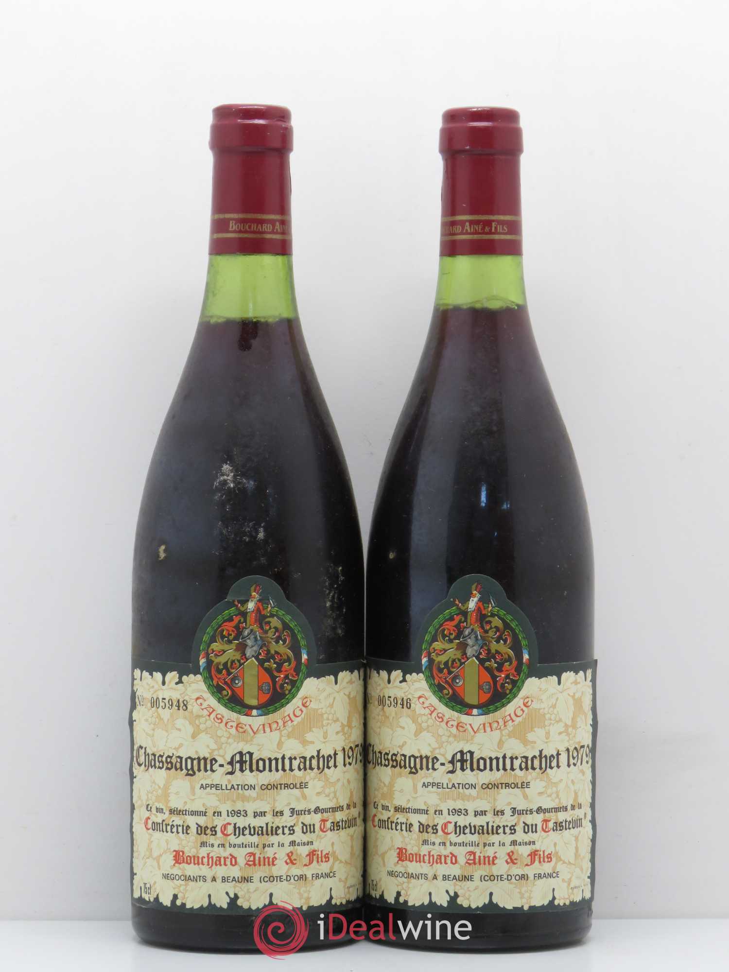 Chassagne-Montrachet Tastevinage Bouchard Ainé et Fils 1979 - Posten von 2 Flaschen - 0