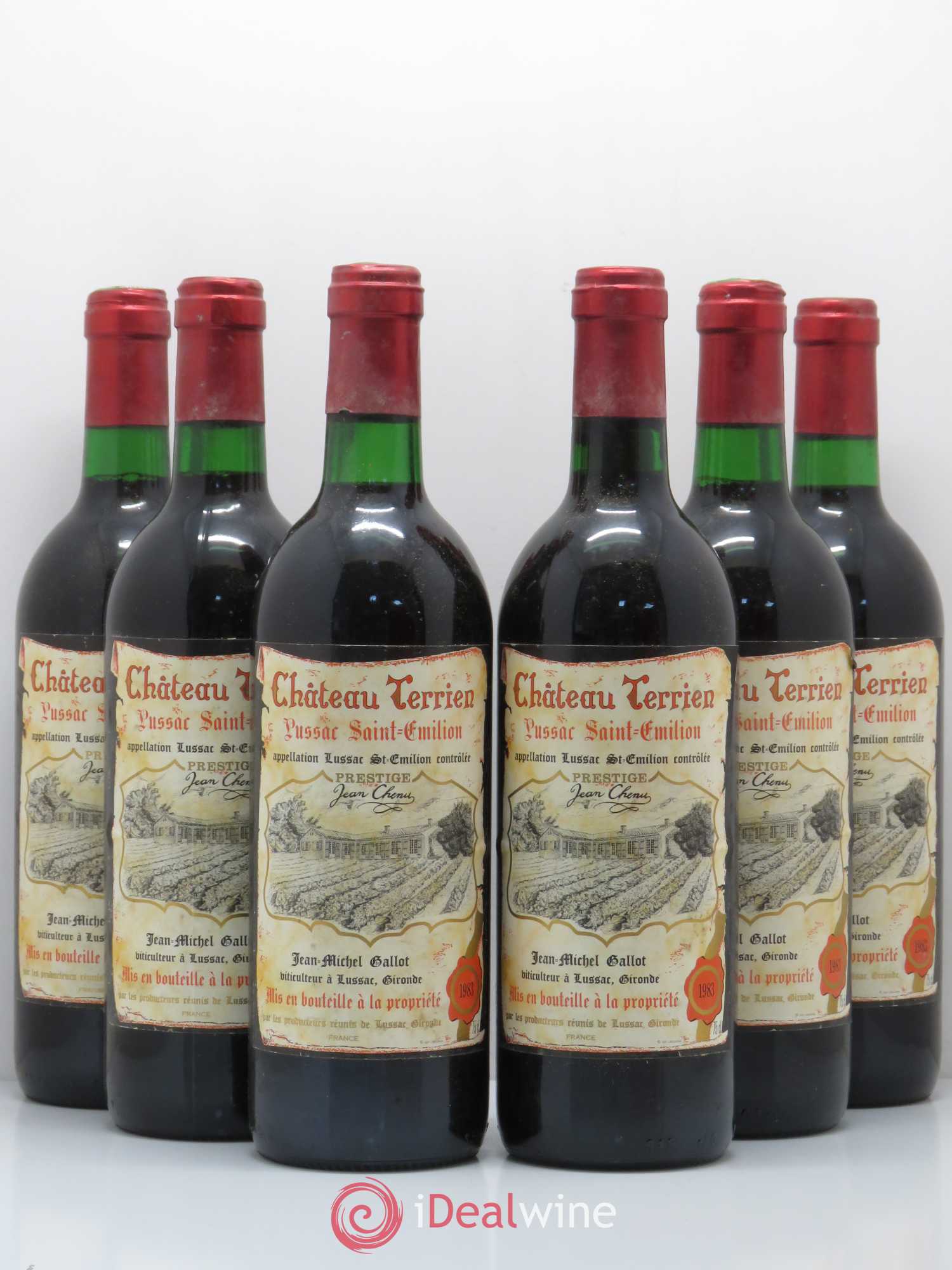 Bordeaux Lussac Saint-Emilion Château Terrien 1983 - Posten von 6 Flaschen - 0