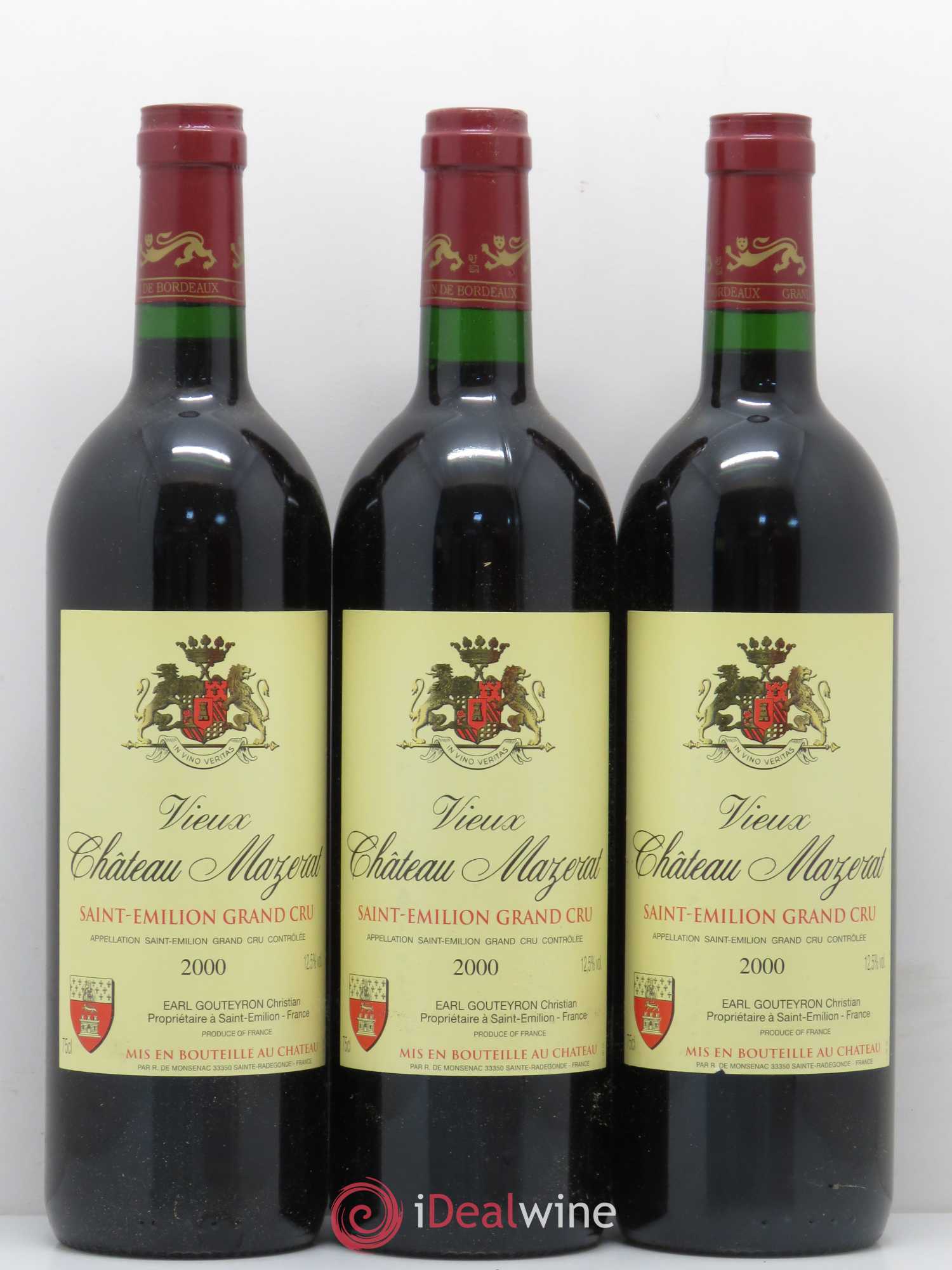 Saint-Émilion Vieux Château Mazerat 2000 - Posten von 6 Flaschen - 1