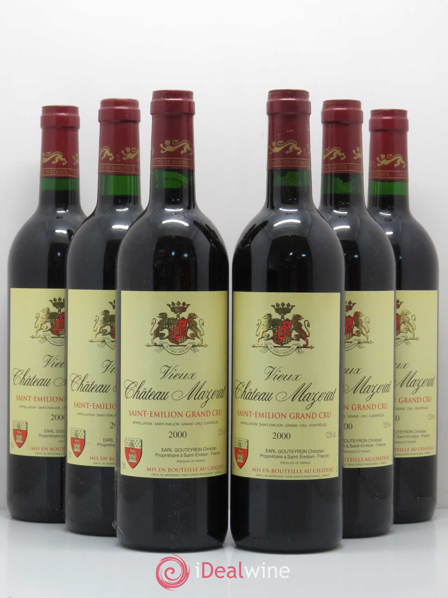 Saint-Émilion Vieux Château Mazerat 2000 - Posten von 6 Flaschen - 0