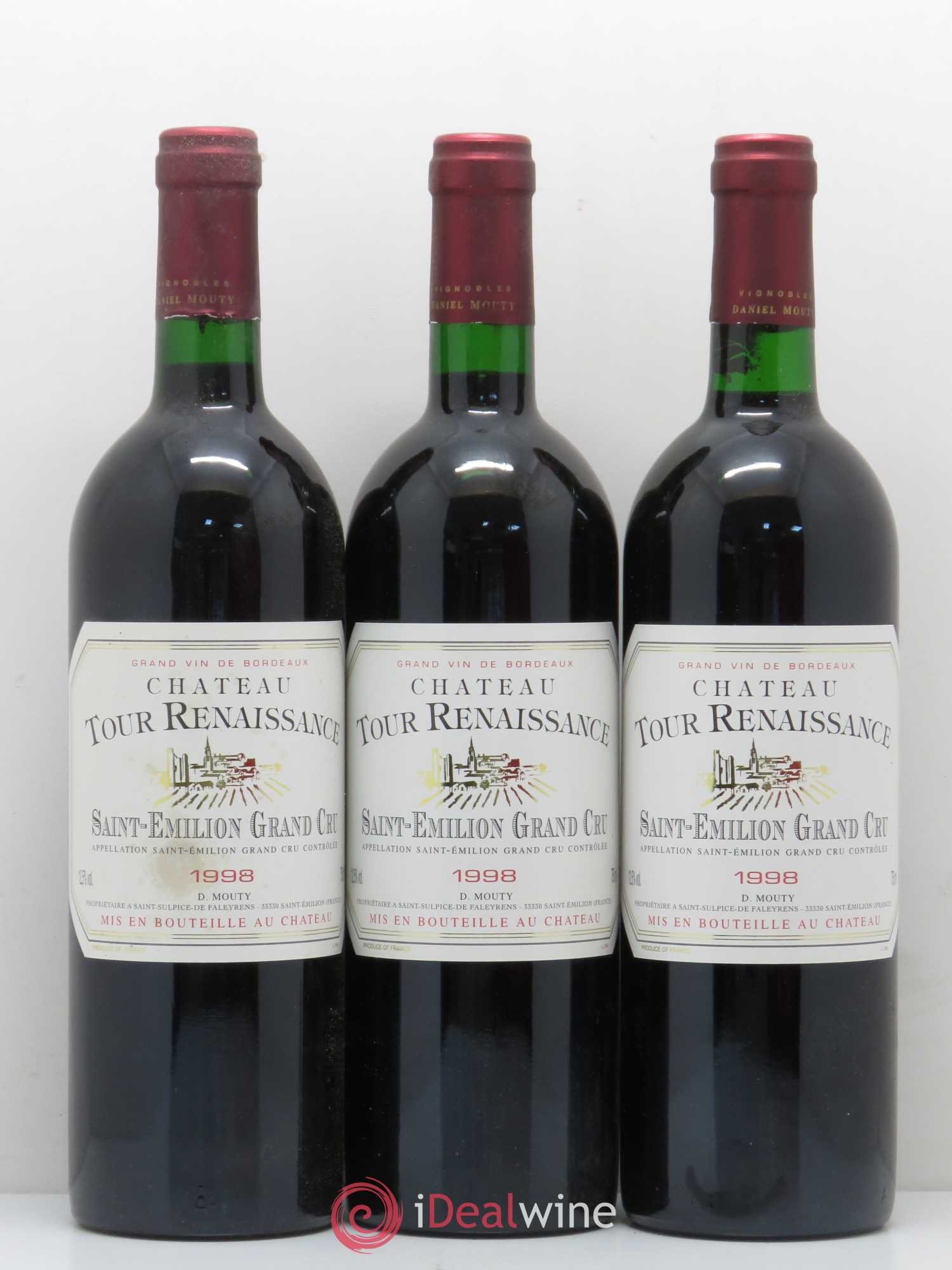 Saint-Émilion Château Tour Renaissance 1998 - Lot de 12 bouteilles - 1