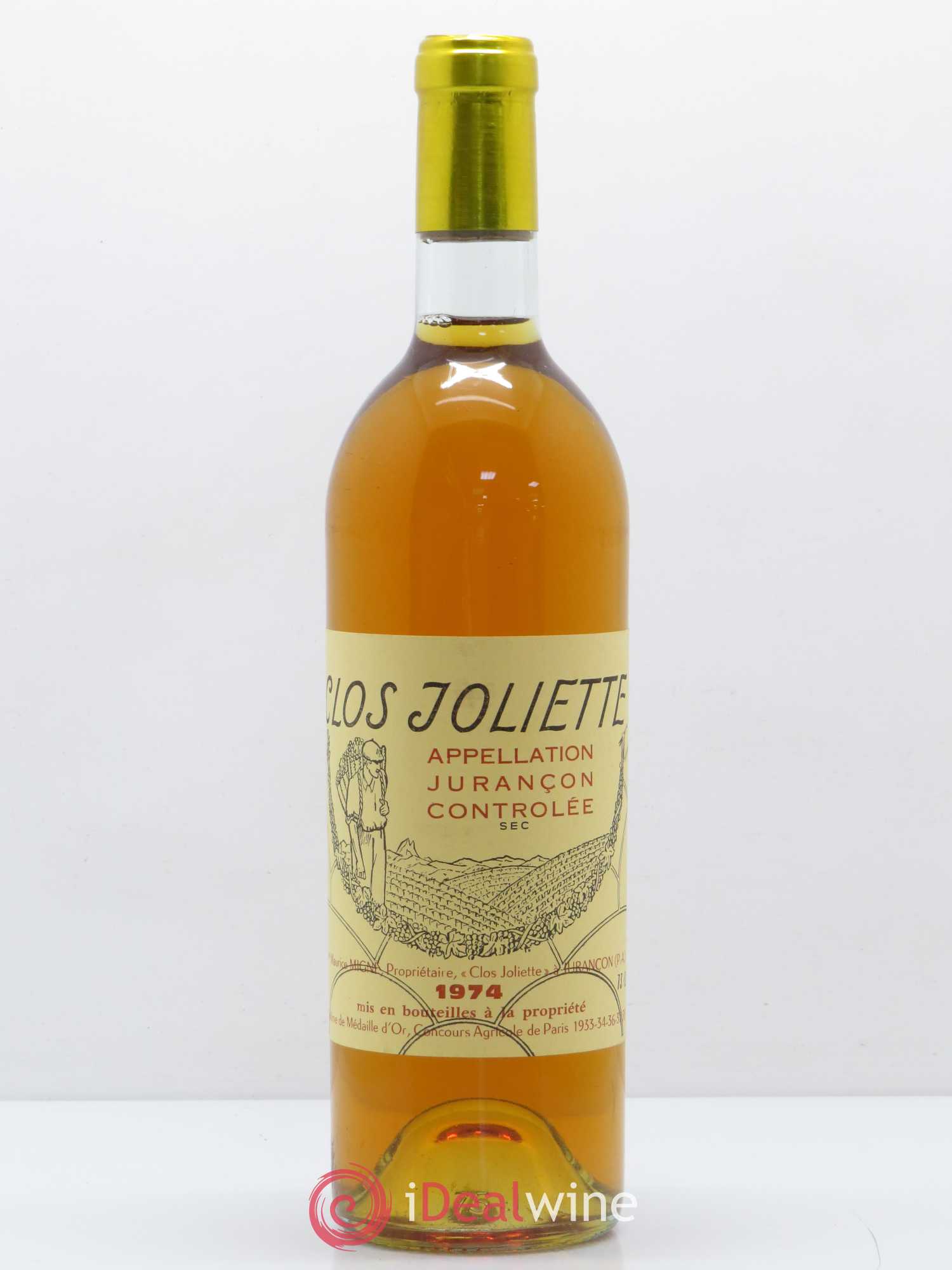 Jurançon Sec Clos de la Joliette 1974 - Posten von 1 Flasche - 0