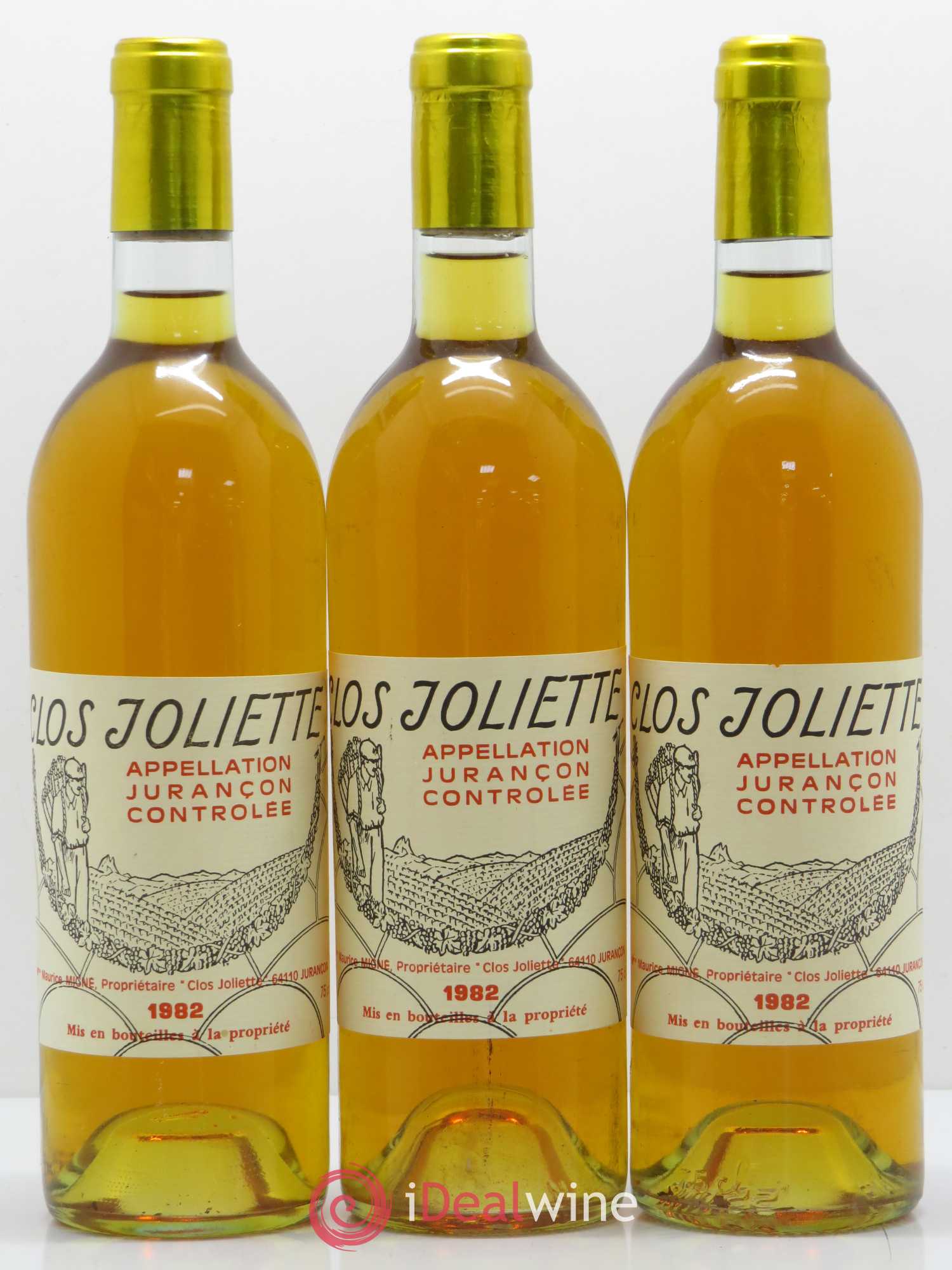 Jurançon Clos Joliette 1982 - Lotto di 3 bottiglie - 0