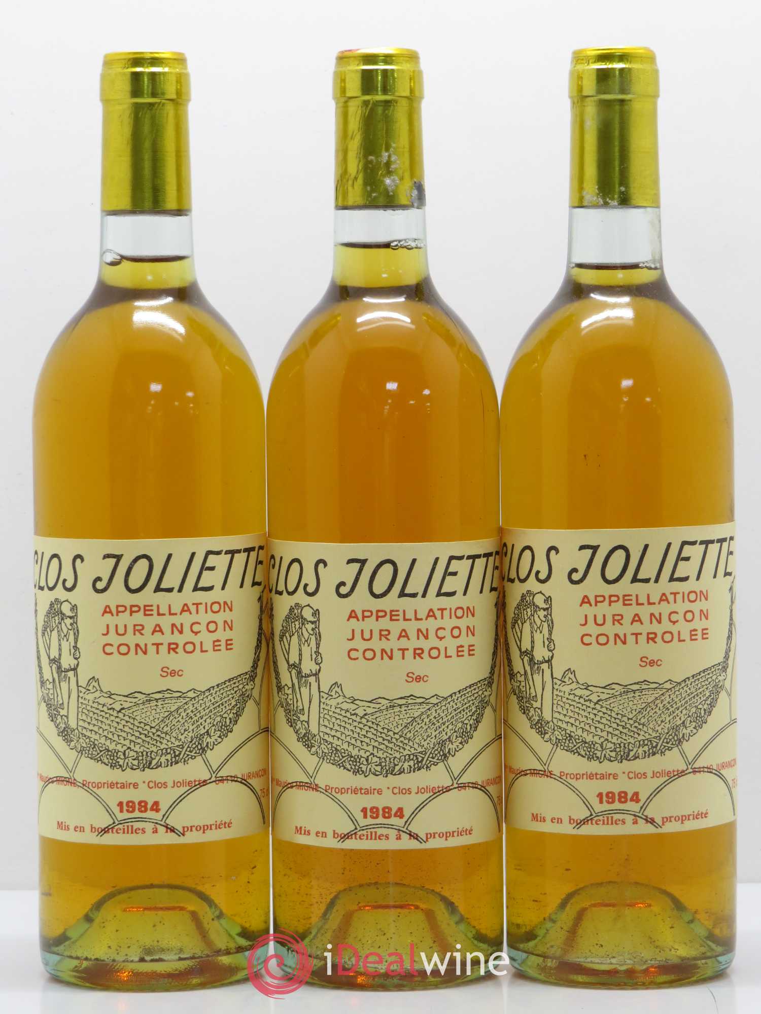 Jurançon Sec Clos de la Joliette 1984 - Posten von 3 Flaschen - 0