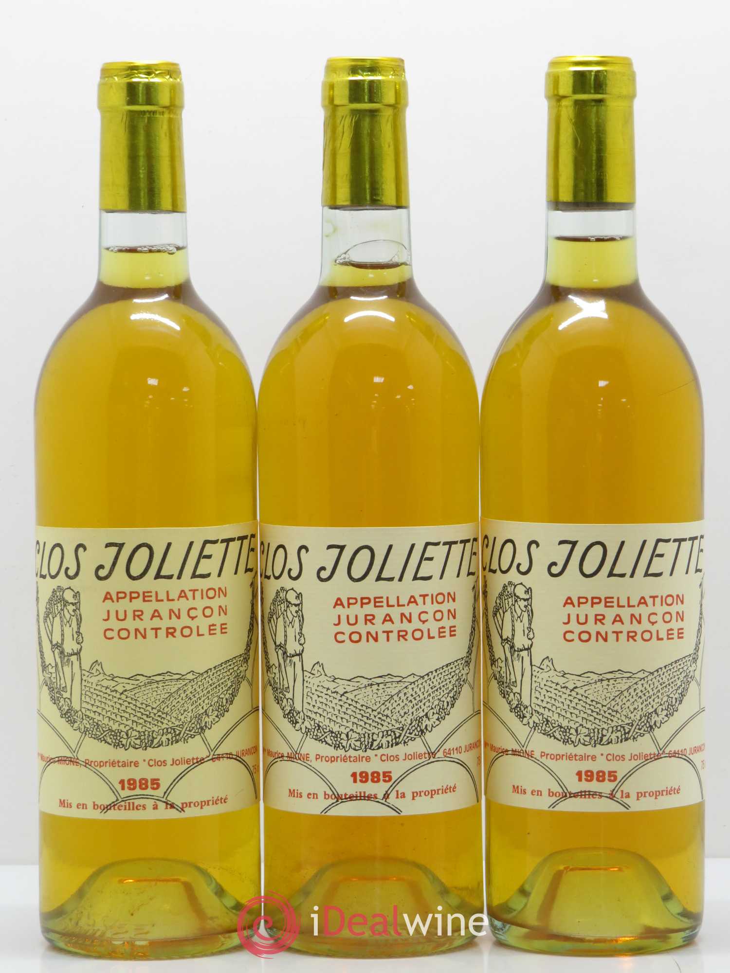 Jurançon Clos Joliette 1985 - Lotto di 3 bottiglie - 0