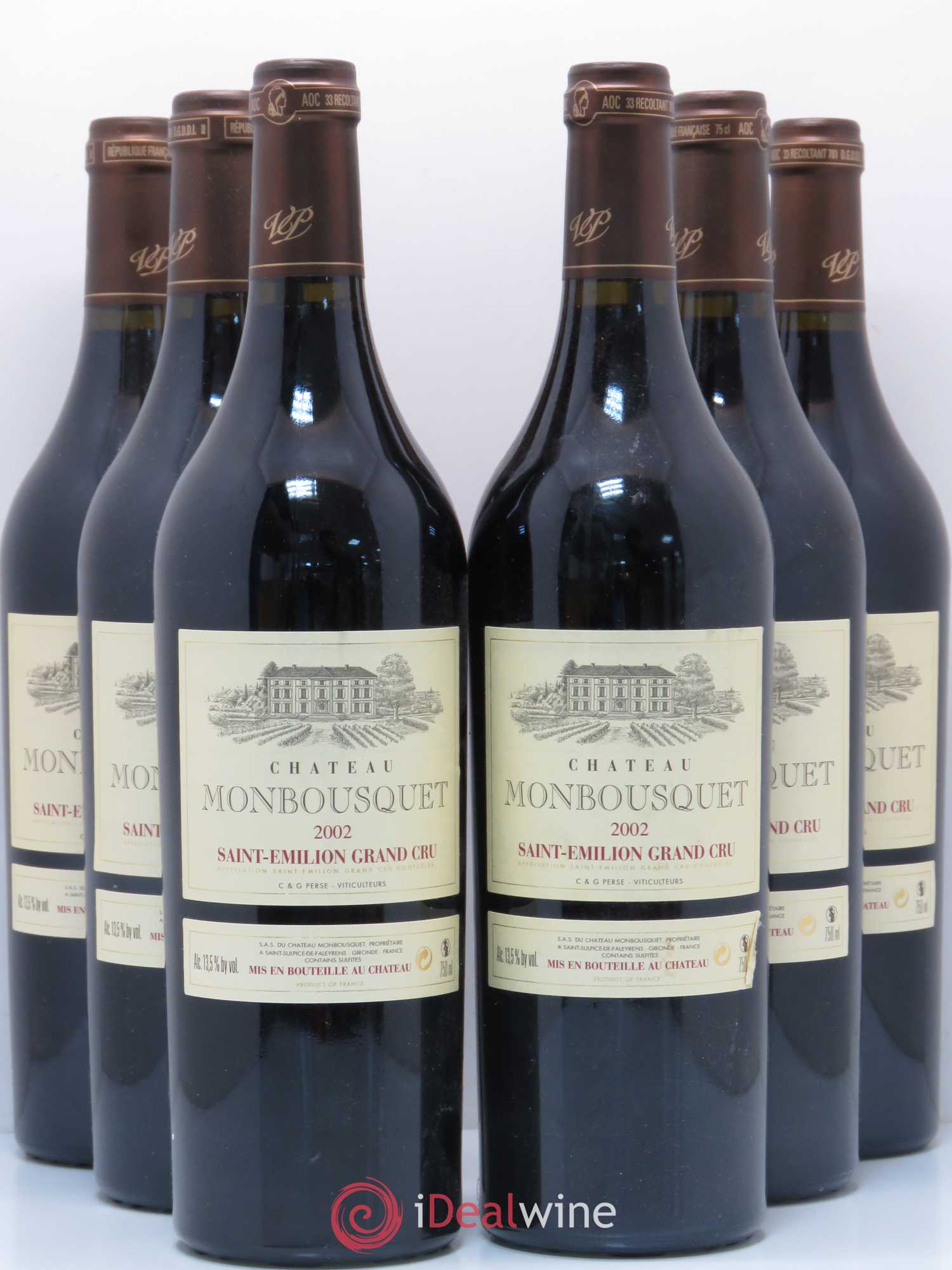 Château Monbousquet Grand Cru Classé 2002 - Lot de 6 bouteilles - 0