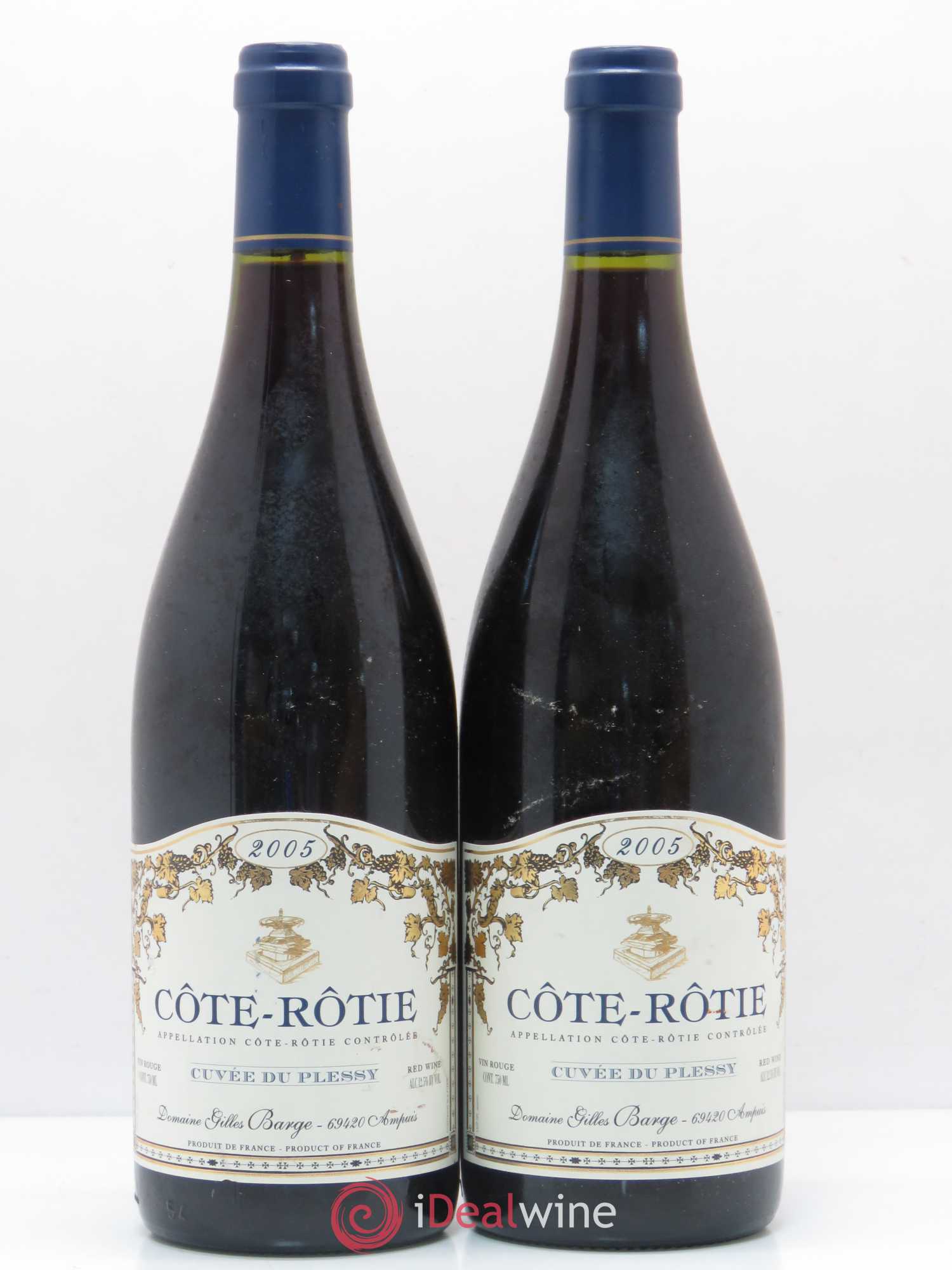 Côte-Rôtie Cuvée du Plessy Gilles Barge 2005 - Posten von 2 Flaschen - 0