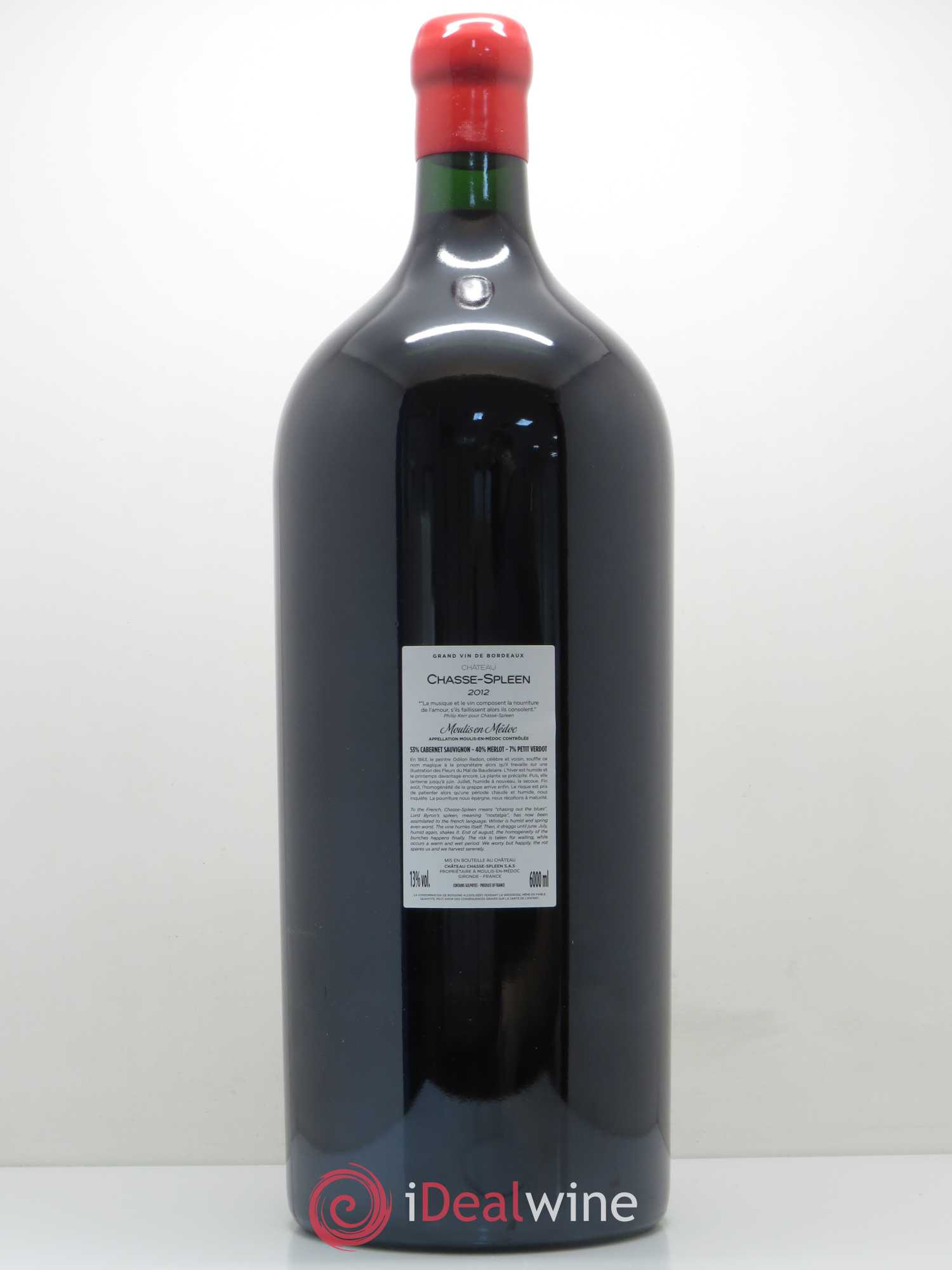 Château Chasse Spleen 2012 - Lot de 1 impériale - 1