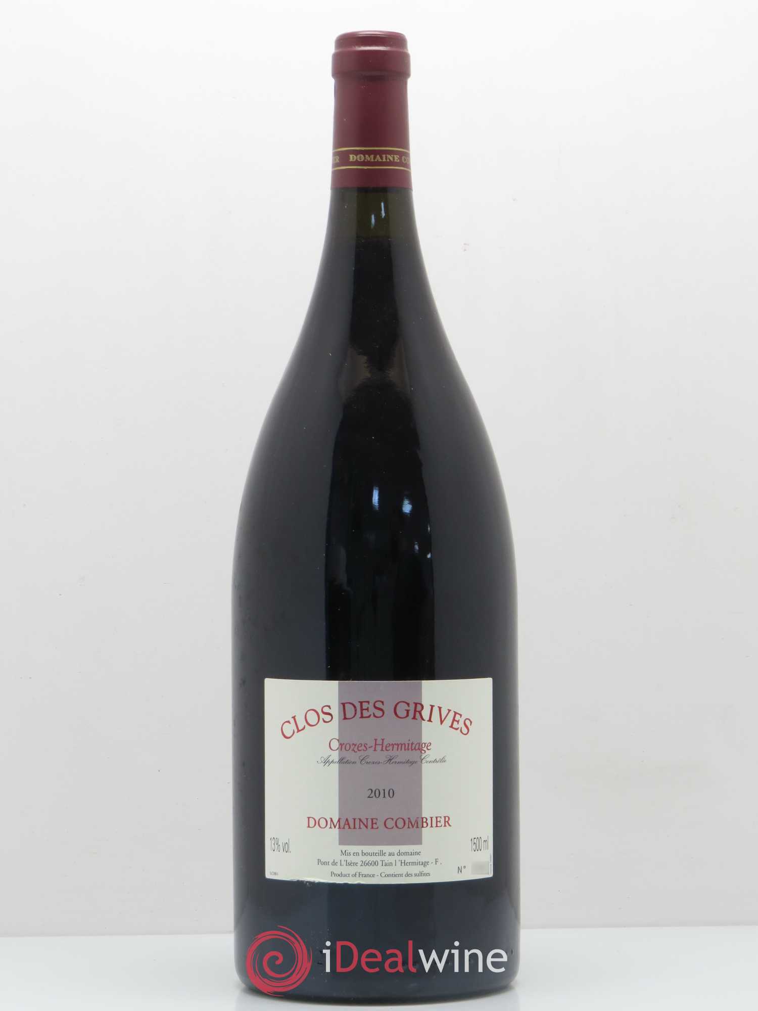 Crozes-Hermitage Clos des Grives Combier 2010 - Lot de 1 magnum - 0