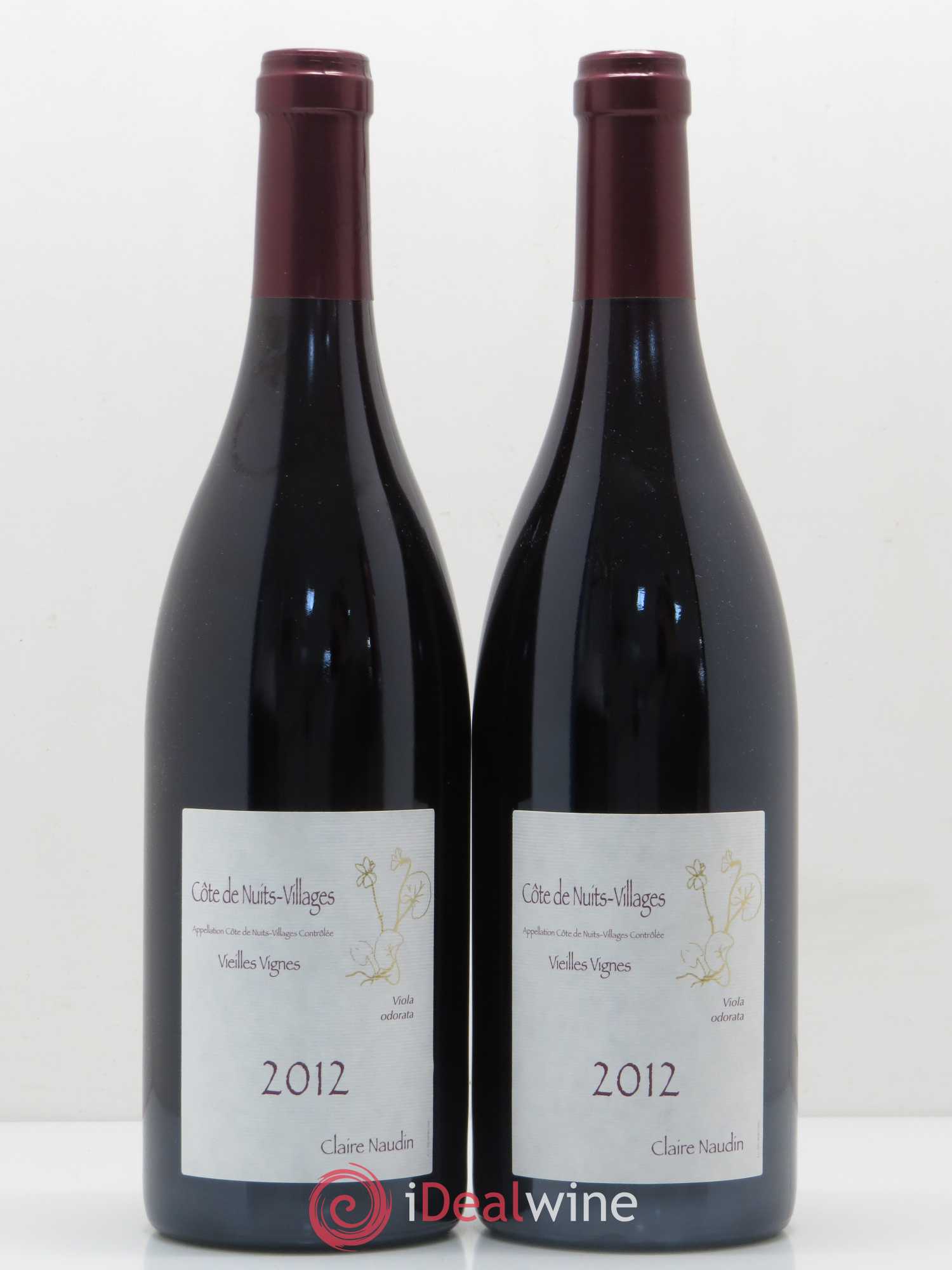 Côte de Nuits-Villages Vieilles Vignes Claire Naudin 2012 - Posten von 2 Flaschen - 0