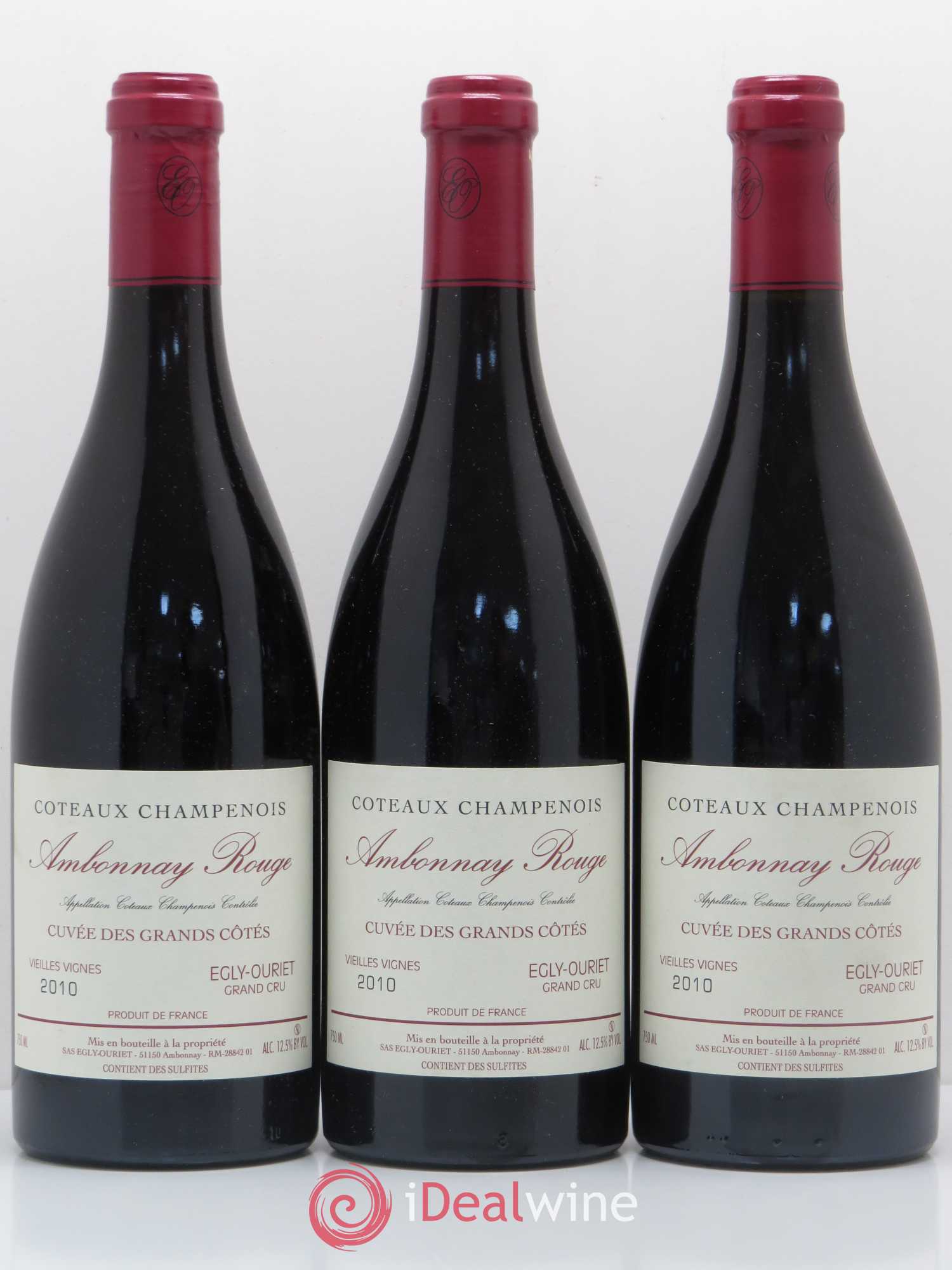 Ambonnay Cuvée des Grands Côtés VV Grand Cru Egly-Ouriet 2010 - Lot de 3 bouteilles - 0