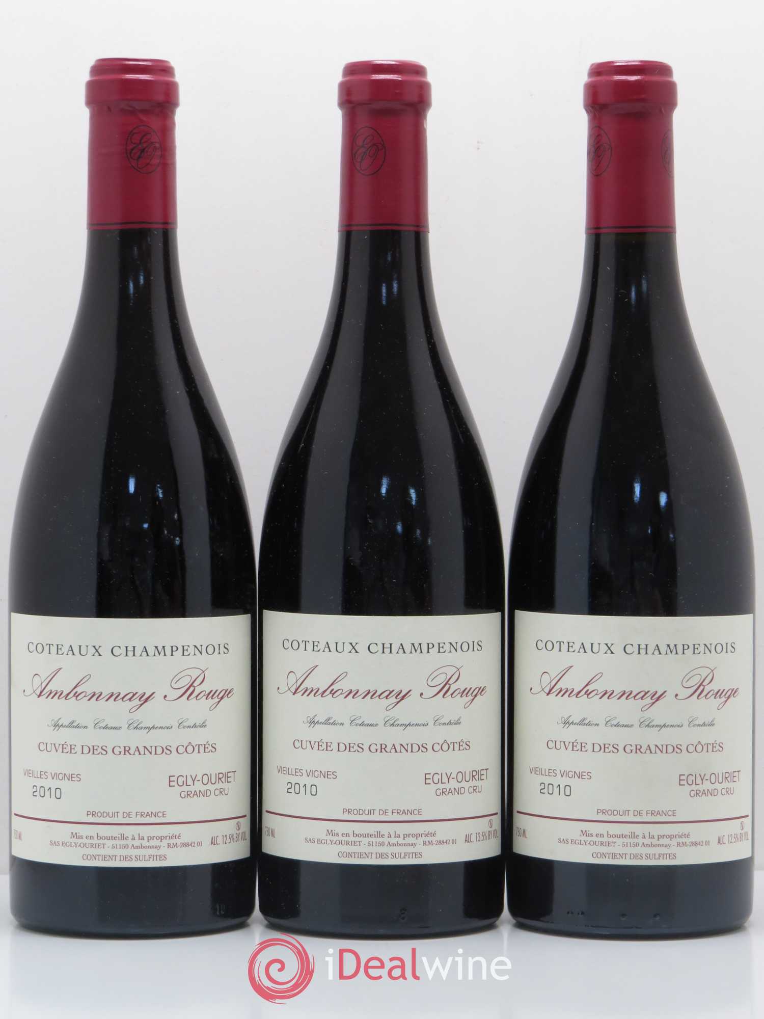 Ambonnay Cuvée des Grands Côtés VV Grand Cru Egly-Ouriet 2010 - Lot de 3 bouteilles - 0