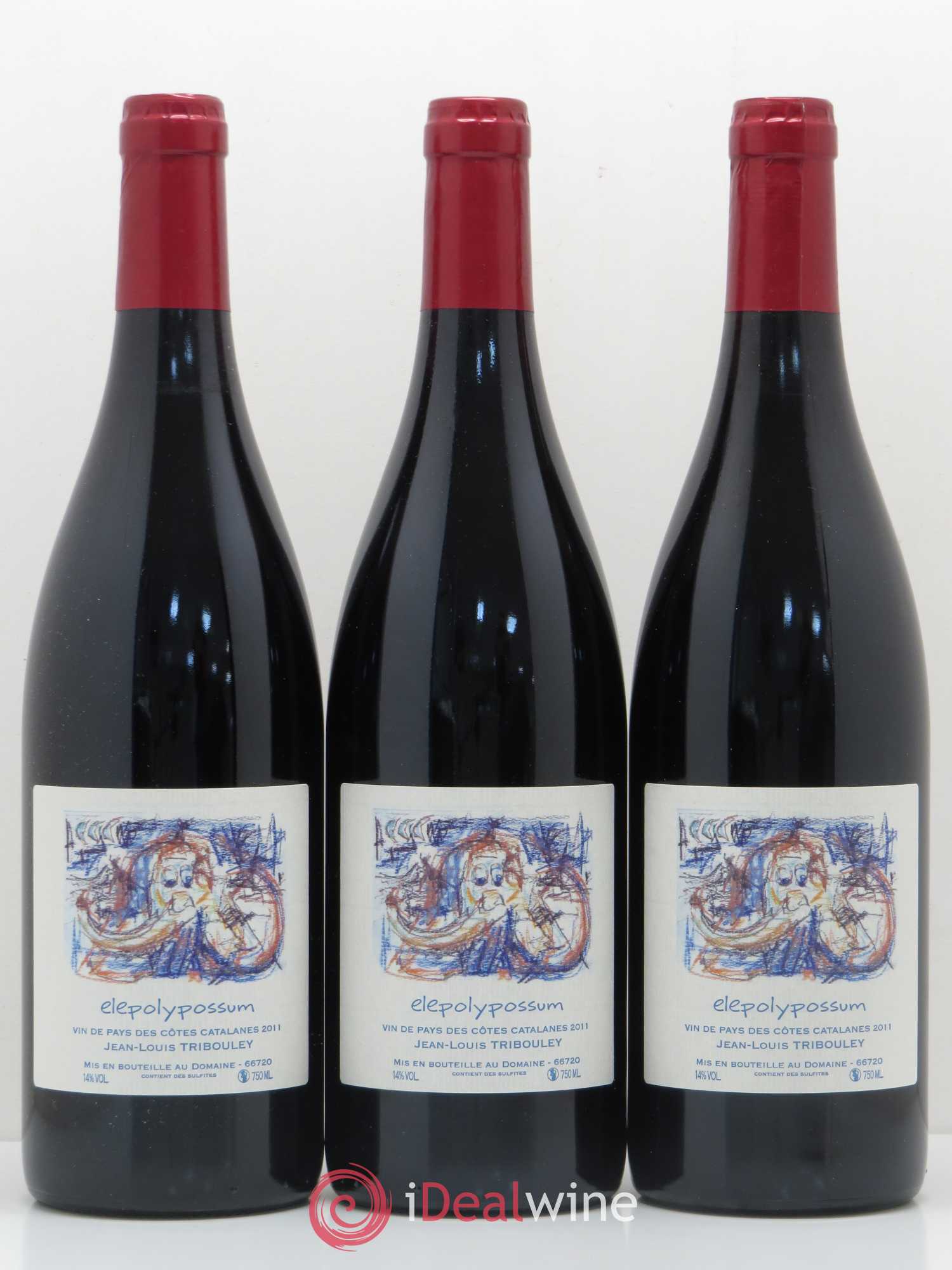 Côtes Catalanes (VDP des Côtes Catalanes) Tribouley Elepolypossum 2011 - Lot de 3 bouteilles - 0