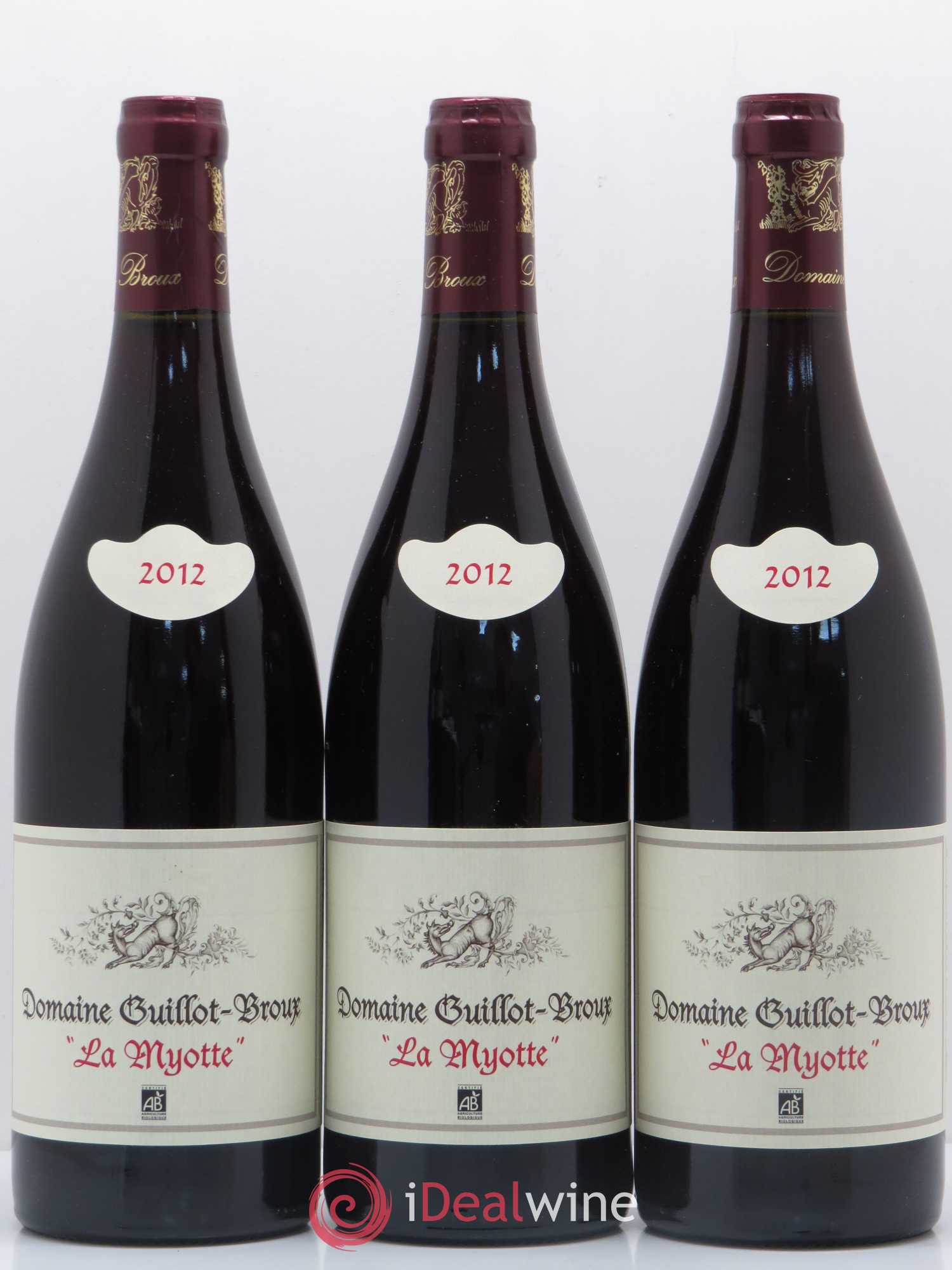 Bourgogne La Myotte Domaine Guillot Broux 2012 - Posten von 12 Flaschen - 2