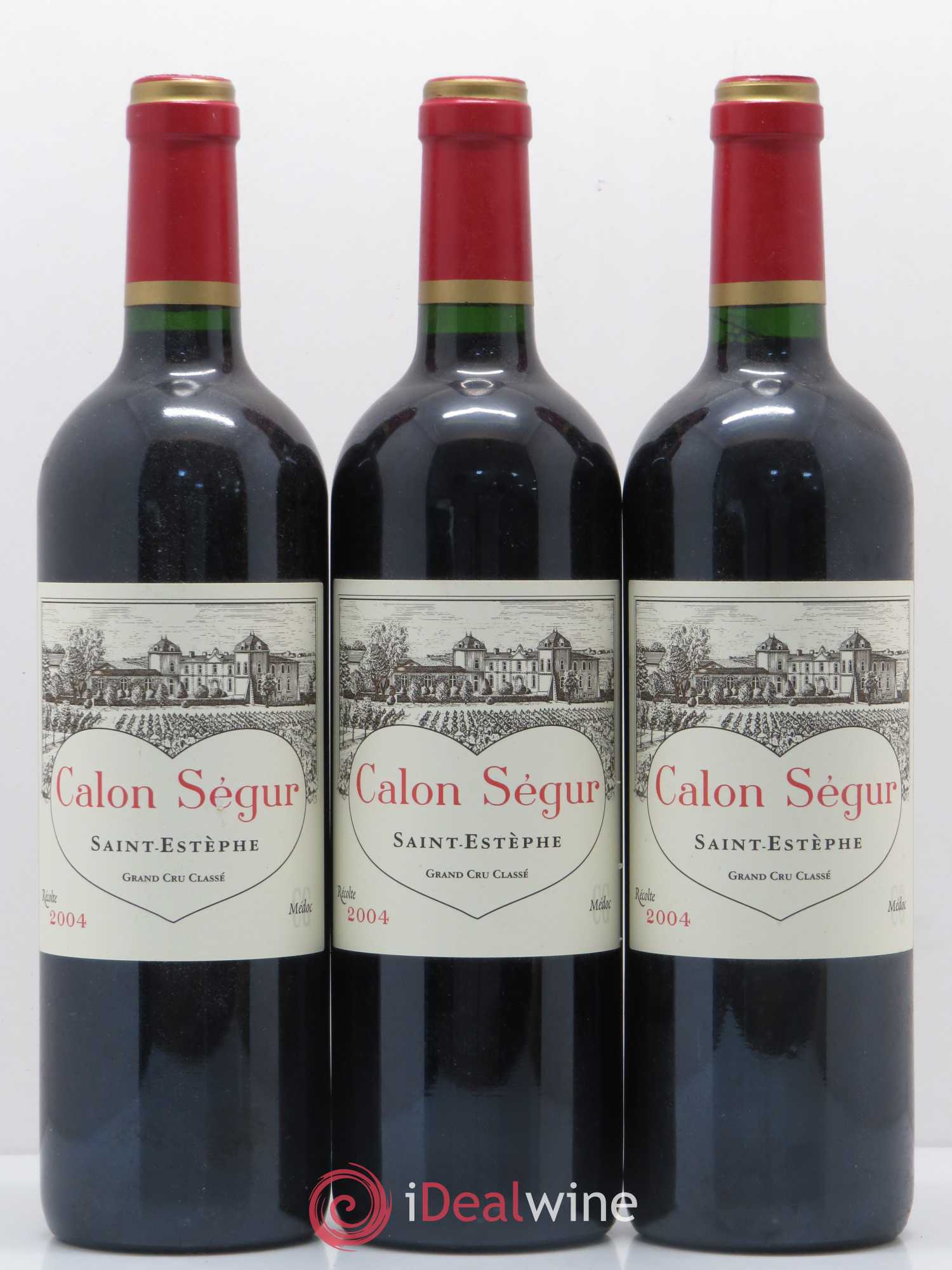 Château Calon Ségur 3ème Grand Cru Classé 2004 - Lot de 3 bouteilles - 0