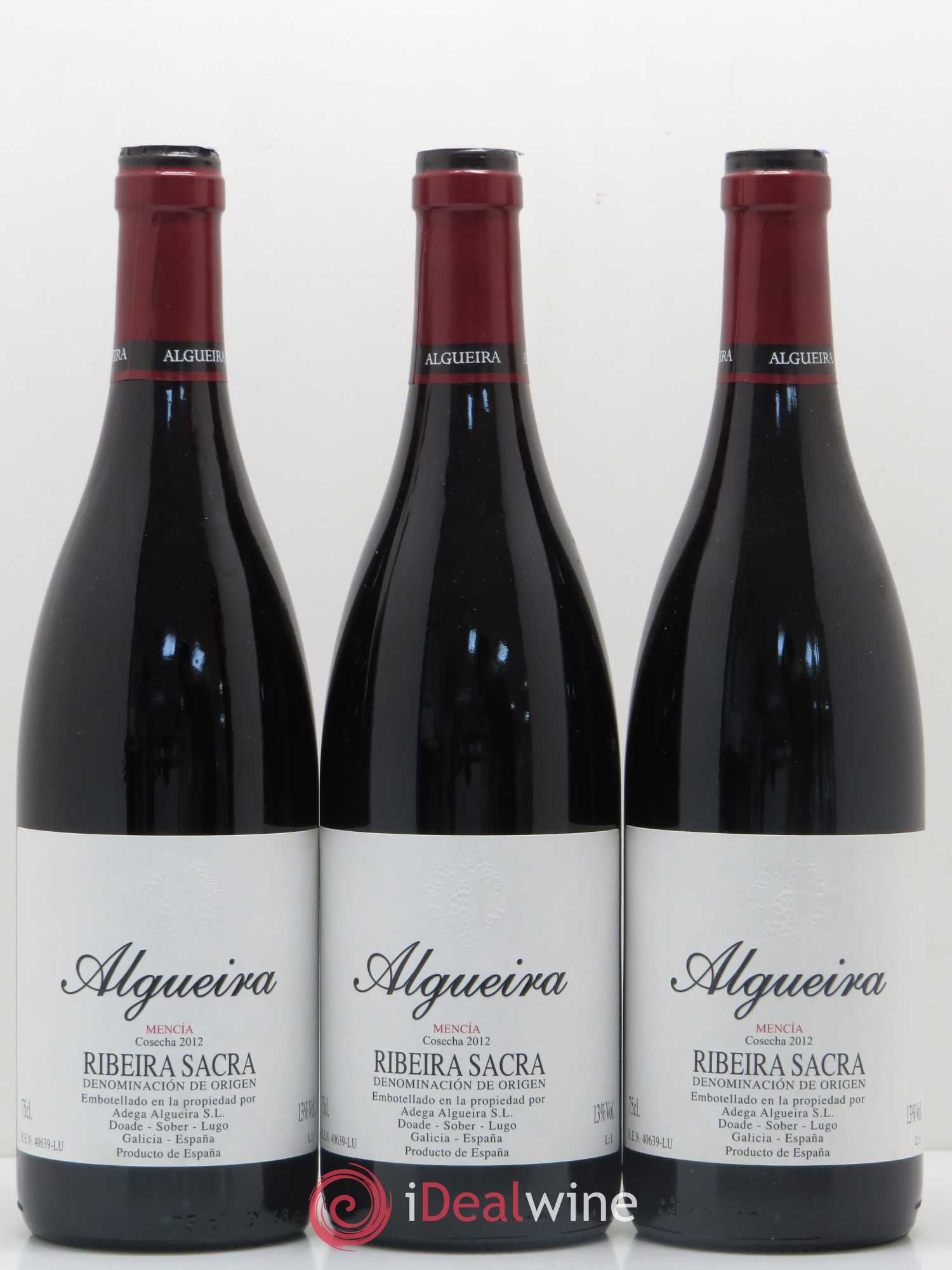 Espagne Algueira Mencia Rebeira Sacra 2012 - Posten von 3 Flaschen - 0