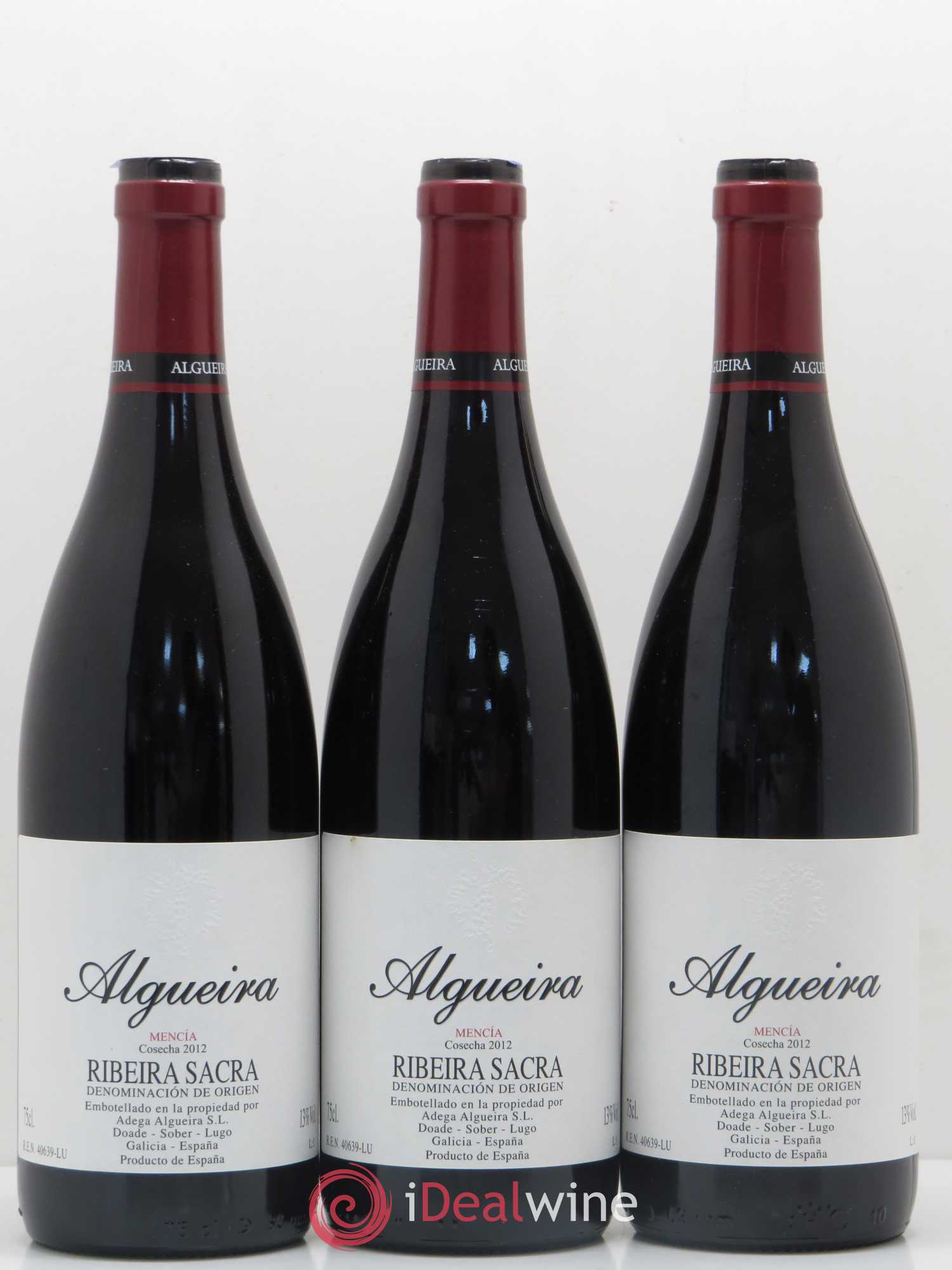 Espagne Algueira Mencia Rebeira Sacra 2012 - Posten von 3 Flaschen - 0