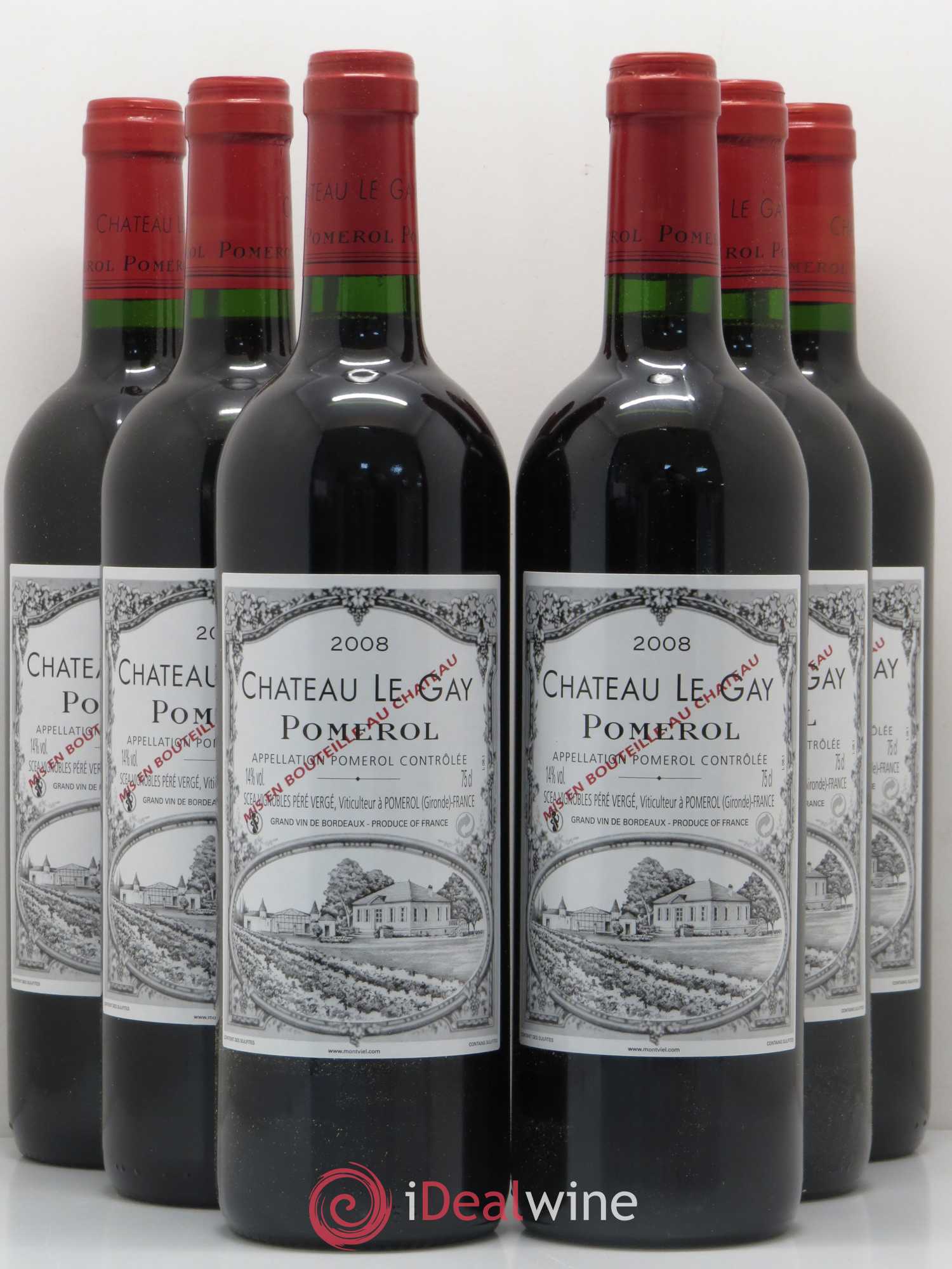 Château Le Gay 2008 - Lot de 6 bouteilles - 0
