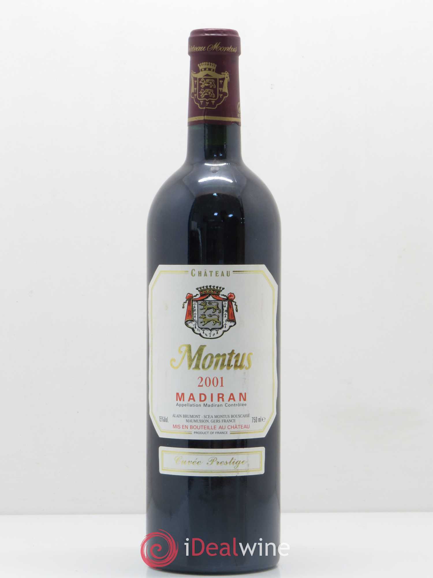 Madiran Château Montus Alain Brumont prestige 2001 - Lot de 1 bouteille - 0
