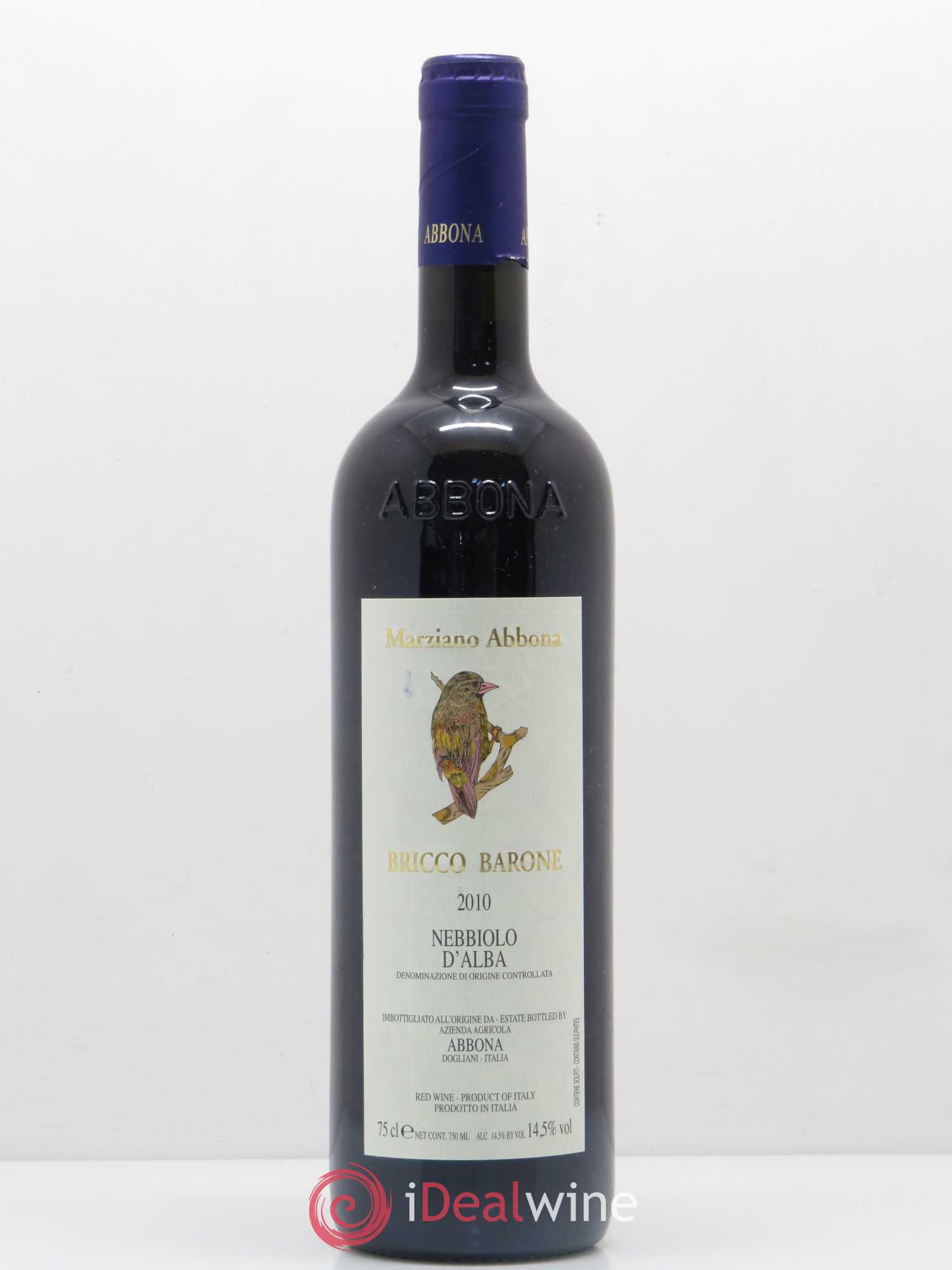 Nebbiolo d'Alba DOC Marzianno Abbona Bricco Barone 2010 - Posten von 1 Flasche - 0