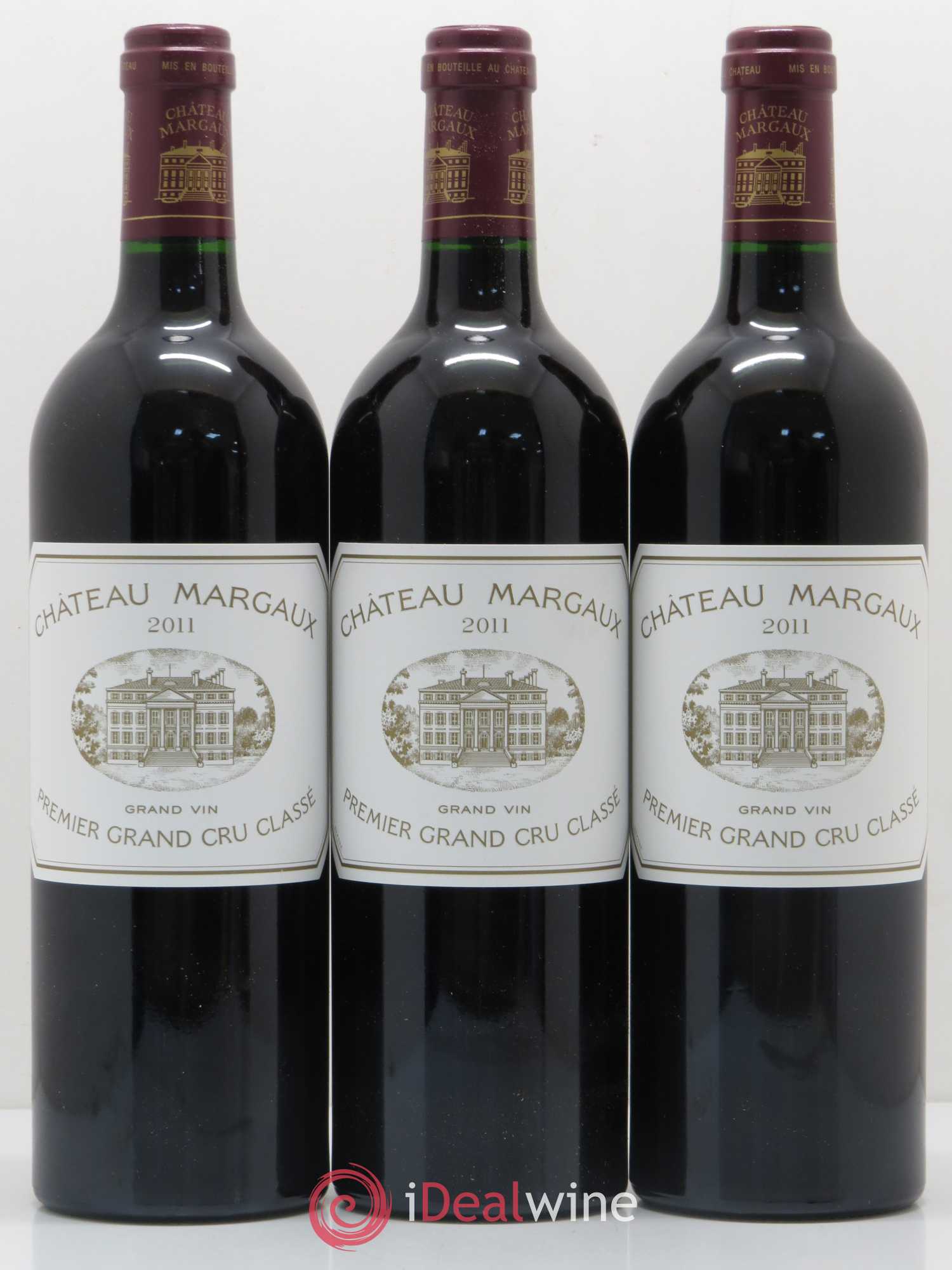 Château Margaux 1er Grand Cru Classé 2011 - Lot de 3 bouteilles - 0
