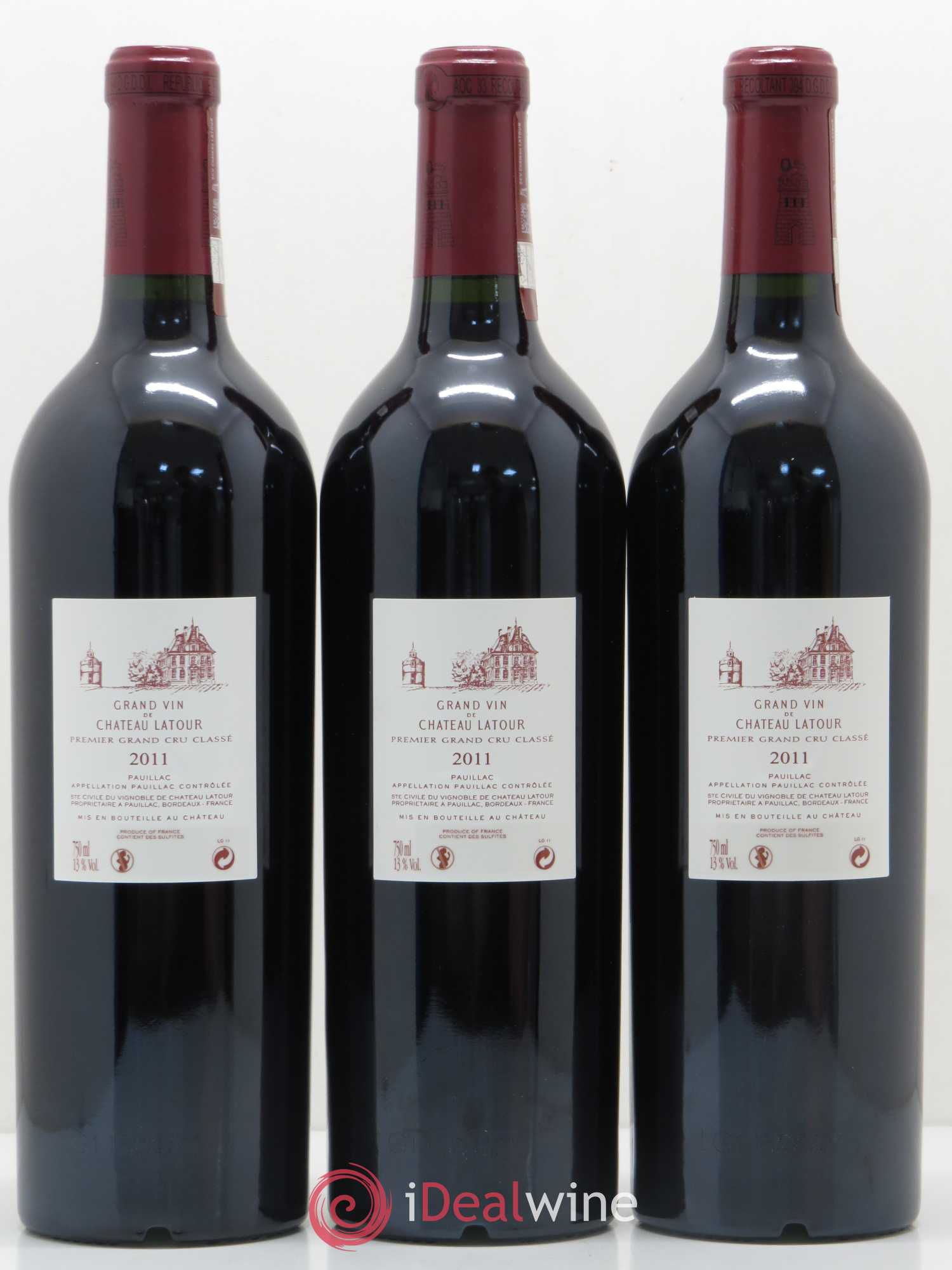 Château Latour 1er Grand Cru Classé 2011 - Lot de 3 bouteilles - 1