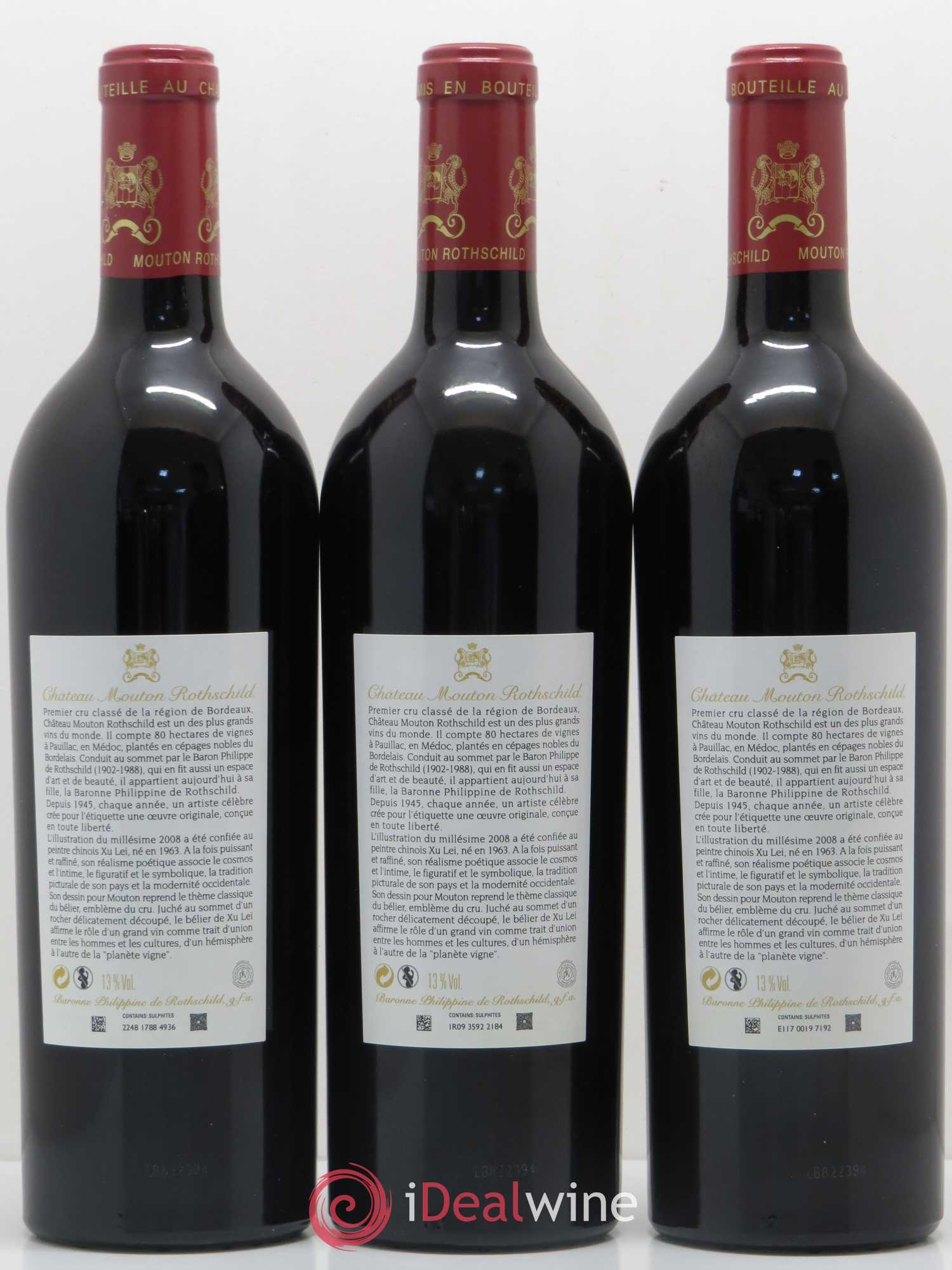 Château Mouton Rothschild 1er Grand Cru Classé 2008 - Lot de 6 bouteilles - 2