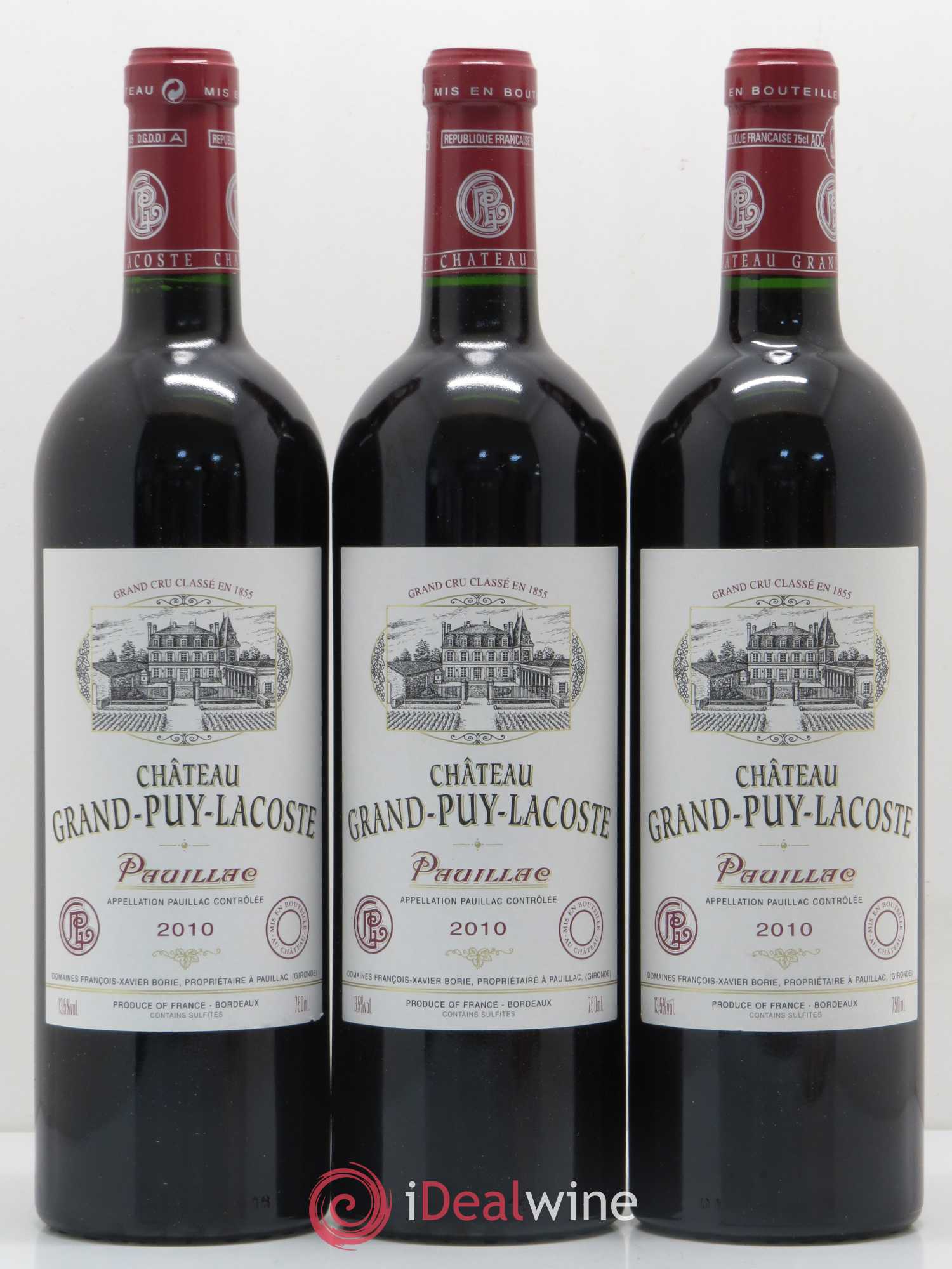 Château Grand Puy Lacoste 5ème Grand Cru Classé 2010 - Lot de 6 bouteilles - 1
