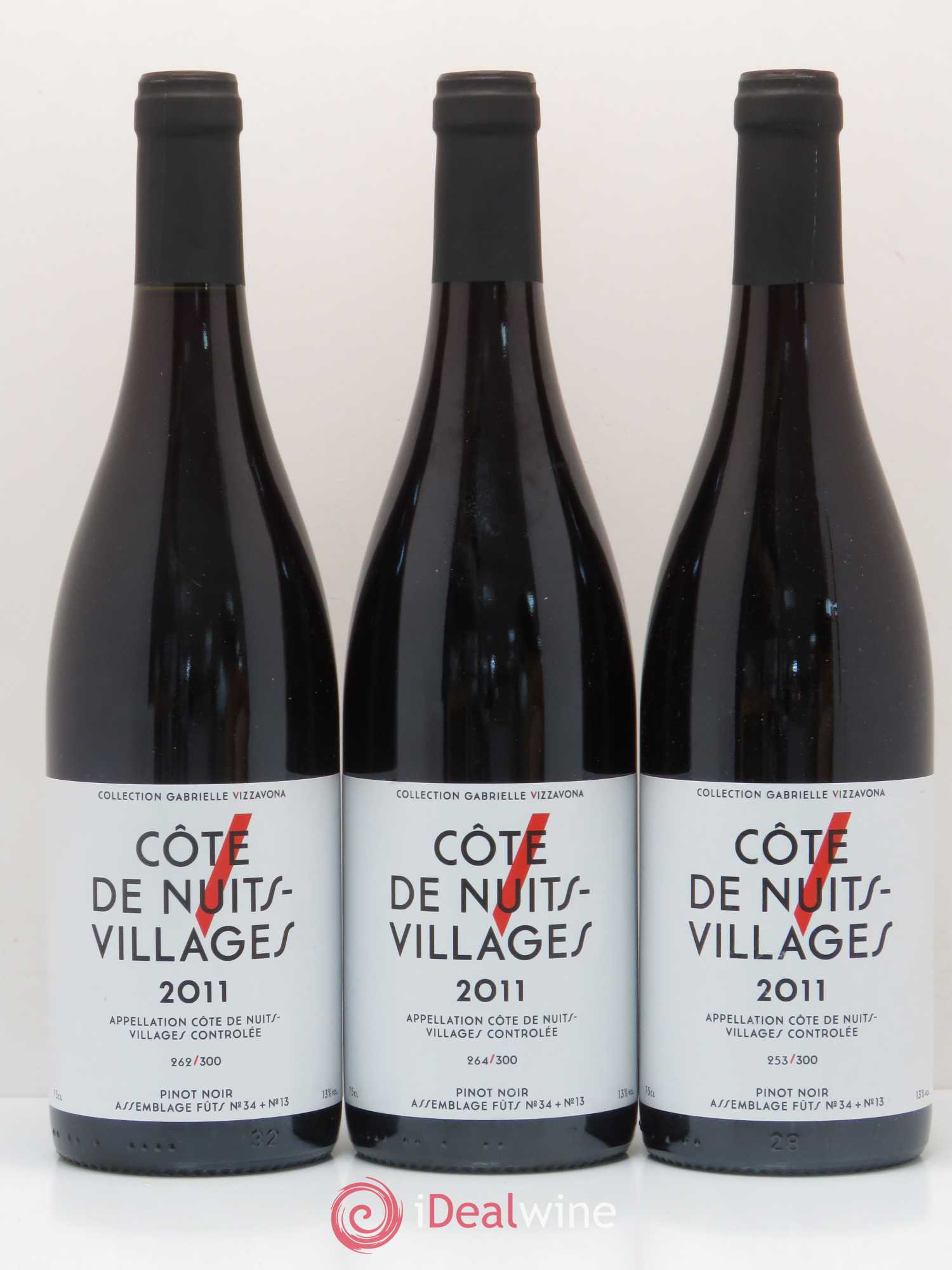 Côte de Nuits-Villages Gabrielle Vizzavona (sans prix de réserve) 2011 - Posten von 3 Flaschen - 0