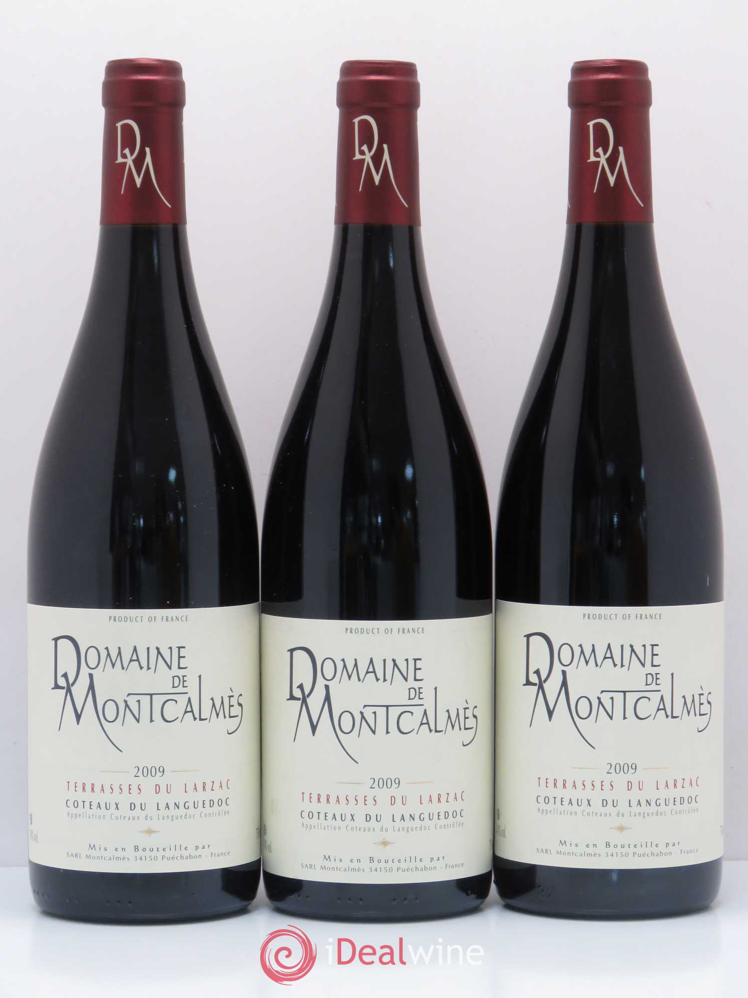 Terrasses du Larzac Domaine de Montcalmès Frédéric Pourtalié 2009 - Lot de 3 bouteilles - 0