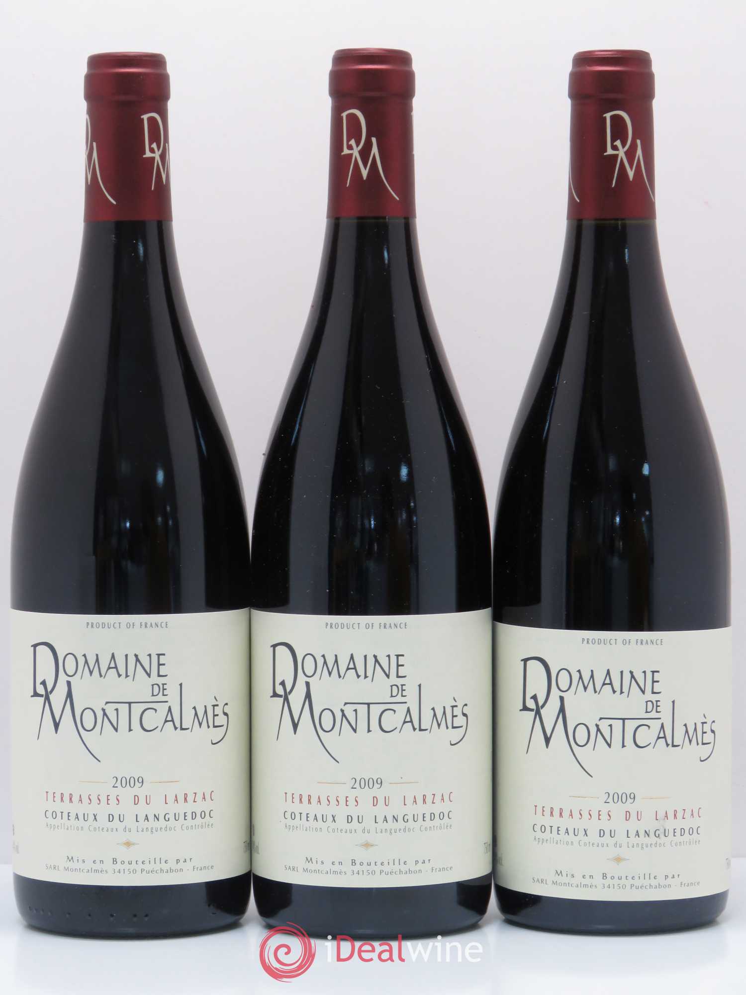 Terrasses du Larzac Domaine de Montcalmès Frédéric Pourtalié 2009 - Lot de 3 bouteilles - 0