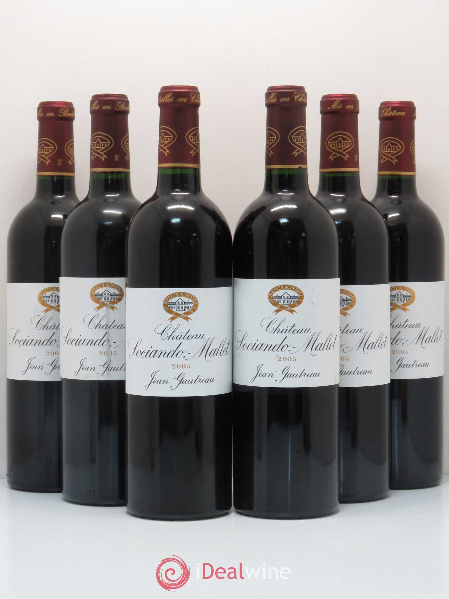 Château Sociando Mallet 2005 - Lot de 6 bouteilles - 0