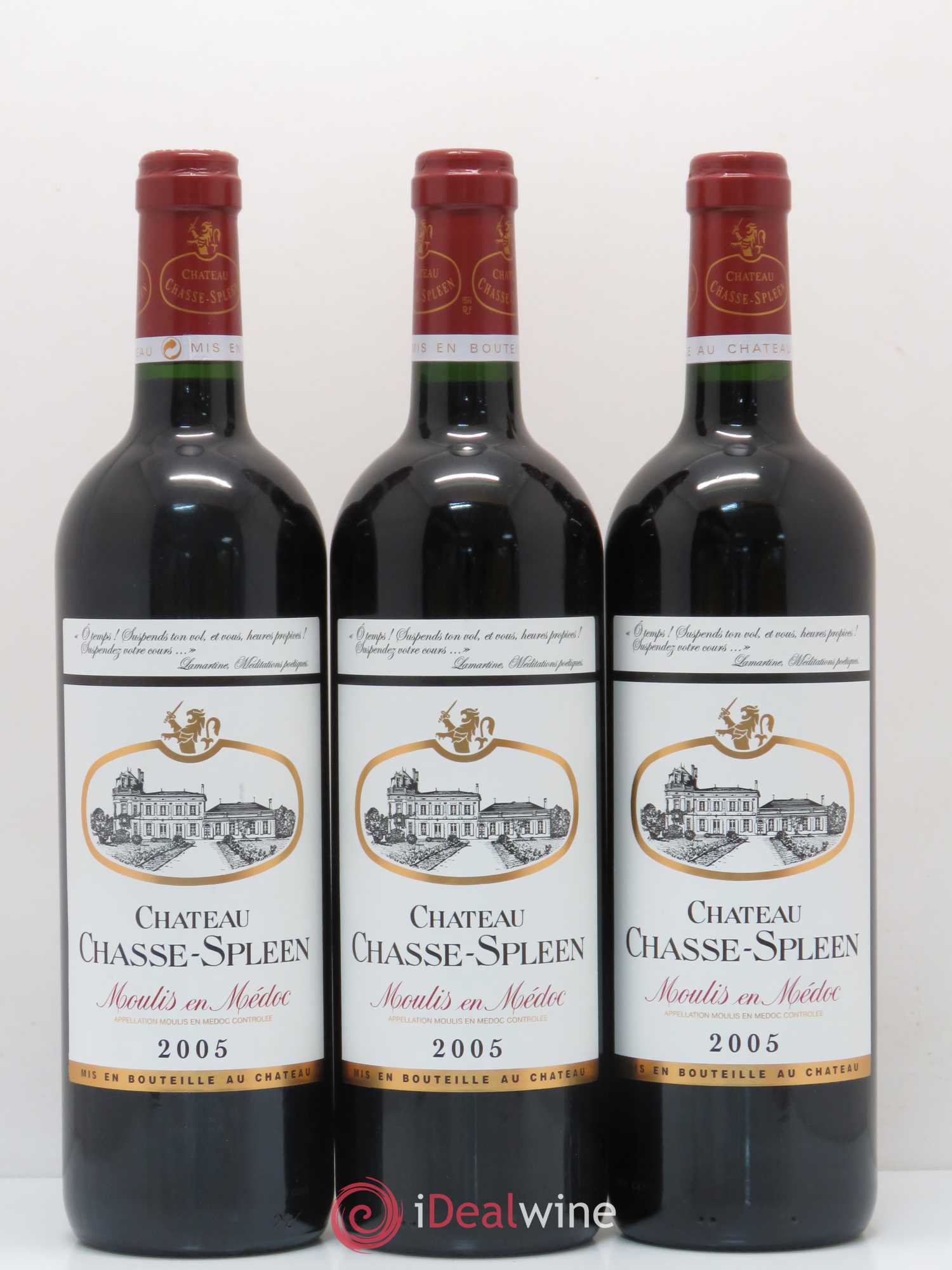 Château Chasse Spleen 2005 - Lot de 3 bouteilles - 0