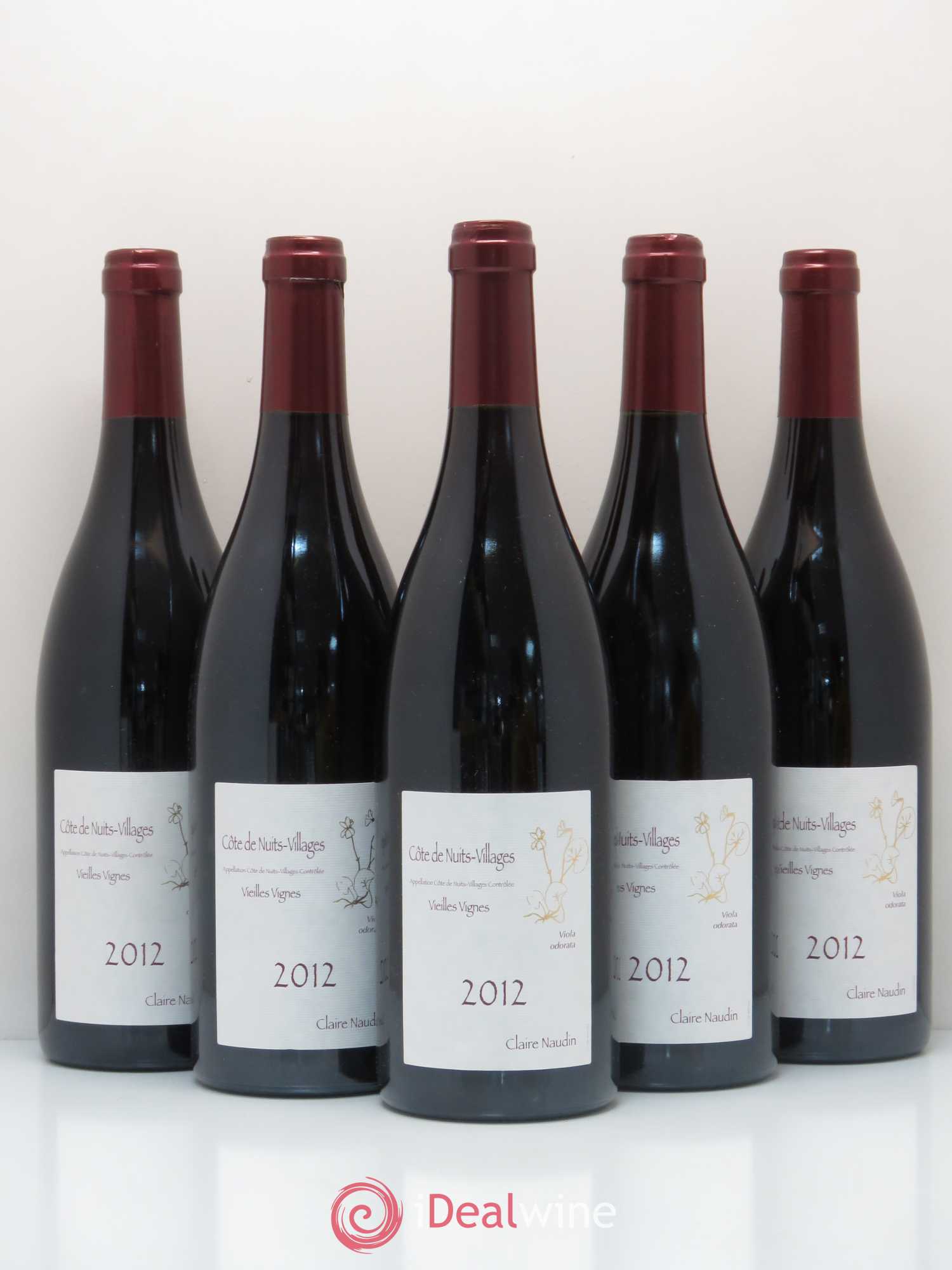 Côte de Nuits-Villages Vieilles vignes Claire Naudin 2012 - Posten von 5 Flaschen - 0