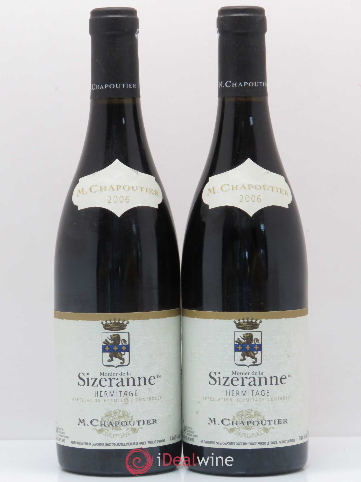 Hermitage Monier de La Sizeranne Chapoutier 2006 - Lot de 2 bouteilles - 0
