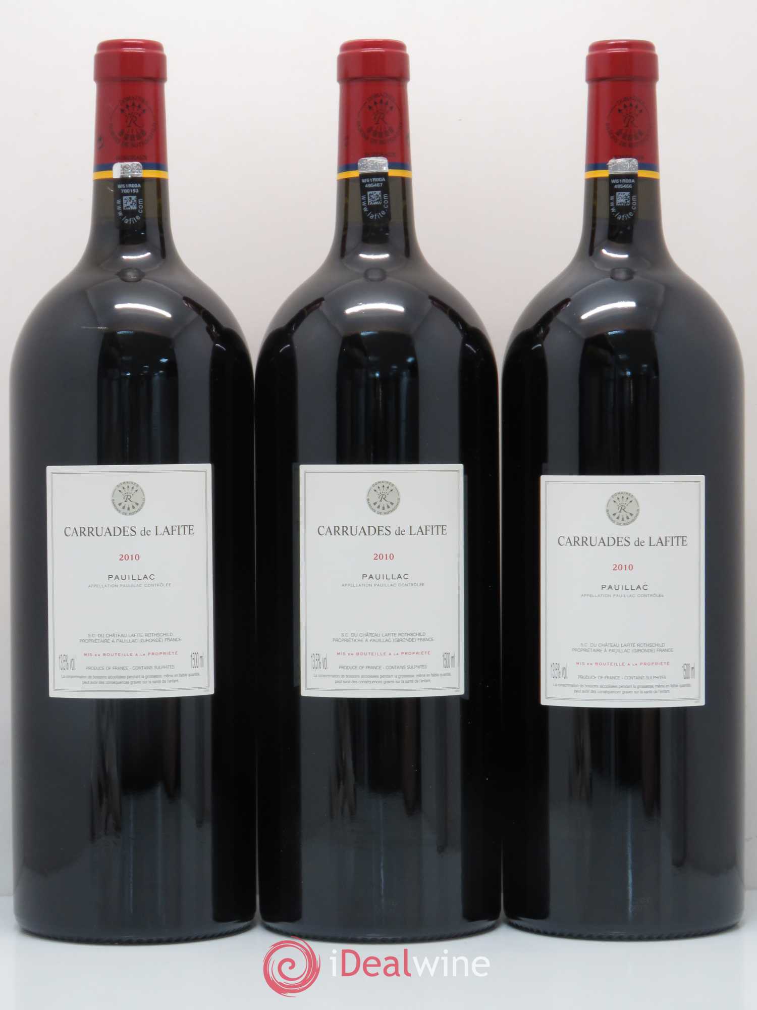 Carruades de Lafite Rothschild Second Vin 2010 - Lot de 3 magnums - 1