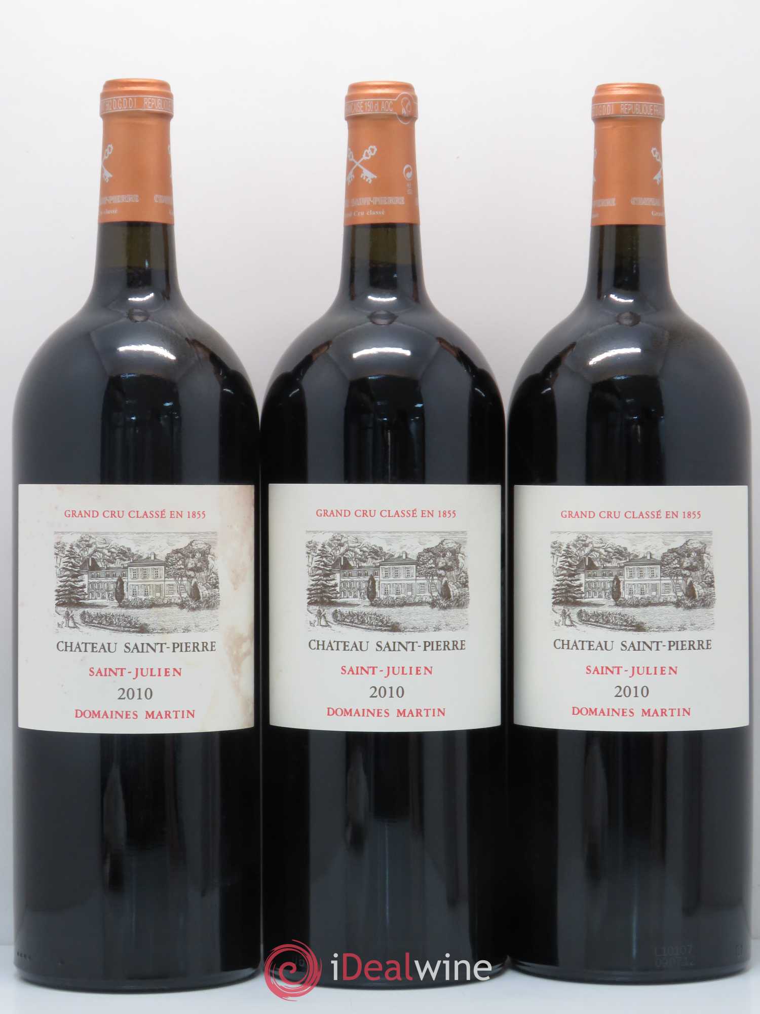 Château Saint-Pierre 4ème Grand Cru Classé 2010 - Lot de 3 magnums - 0