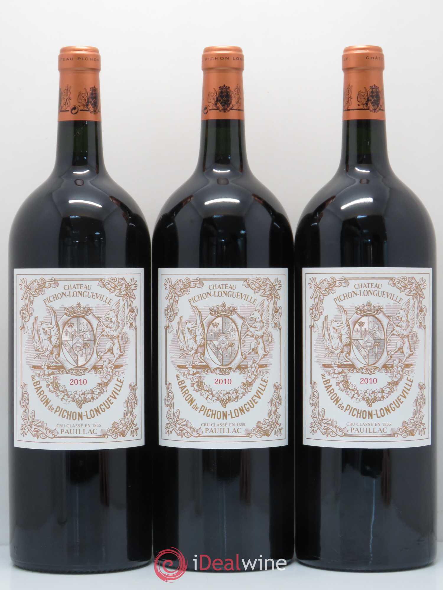 Pichon Longueville Baron 2ème Grand Cru Classé 2010 - Lot de 3 magnums - 0