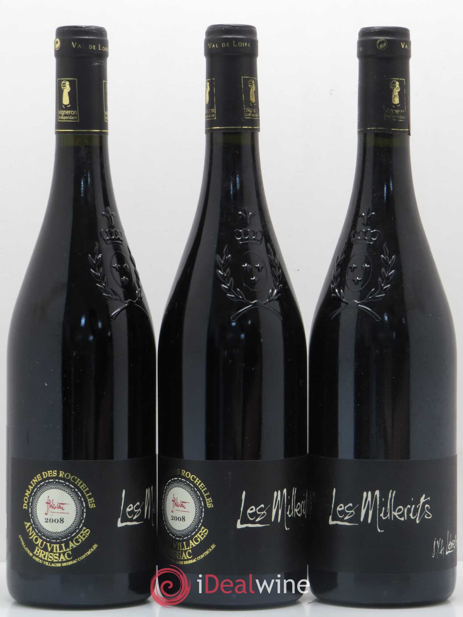 Anjou villages Brissac Les Millerits domaine des Rochelles 2008 - Posten von 12 Flaschen - 2