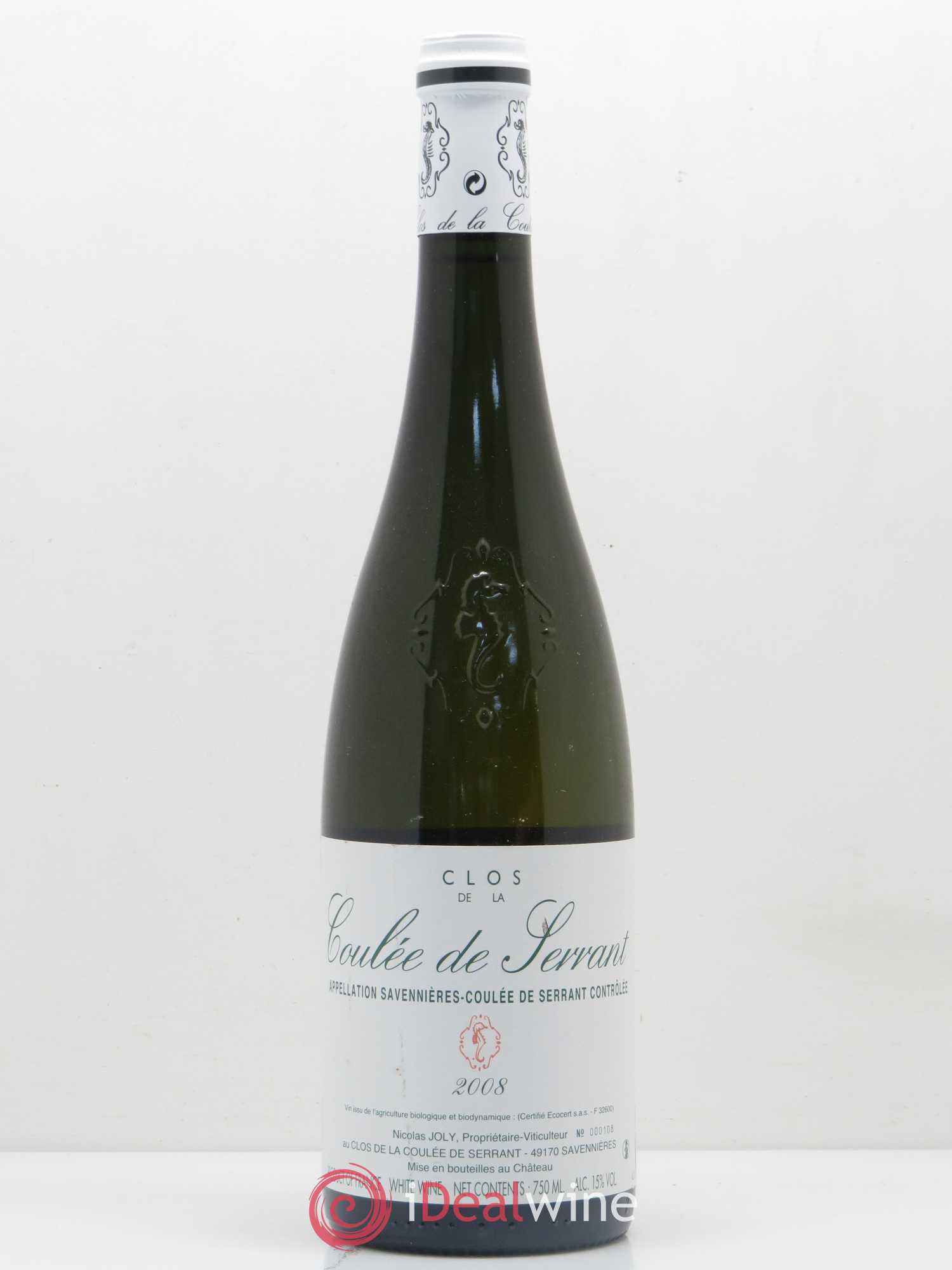 Savennières Clos de la Coulée de Serrant Vignobles de la Coulée de Serrant - Nicolas Joly 2008 - Lot de 1 bouteille - 0