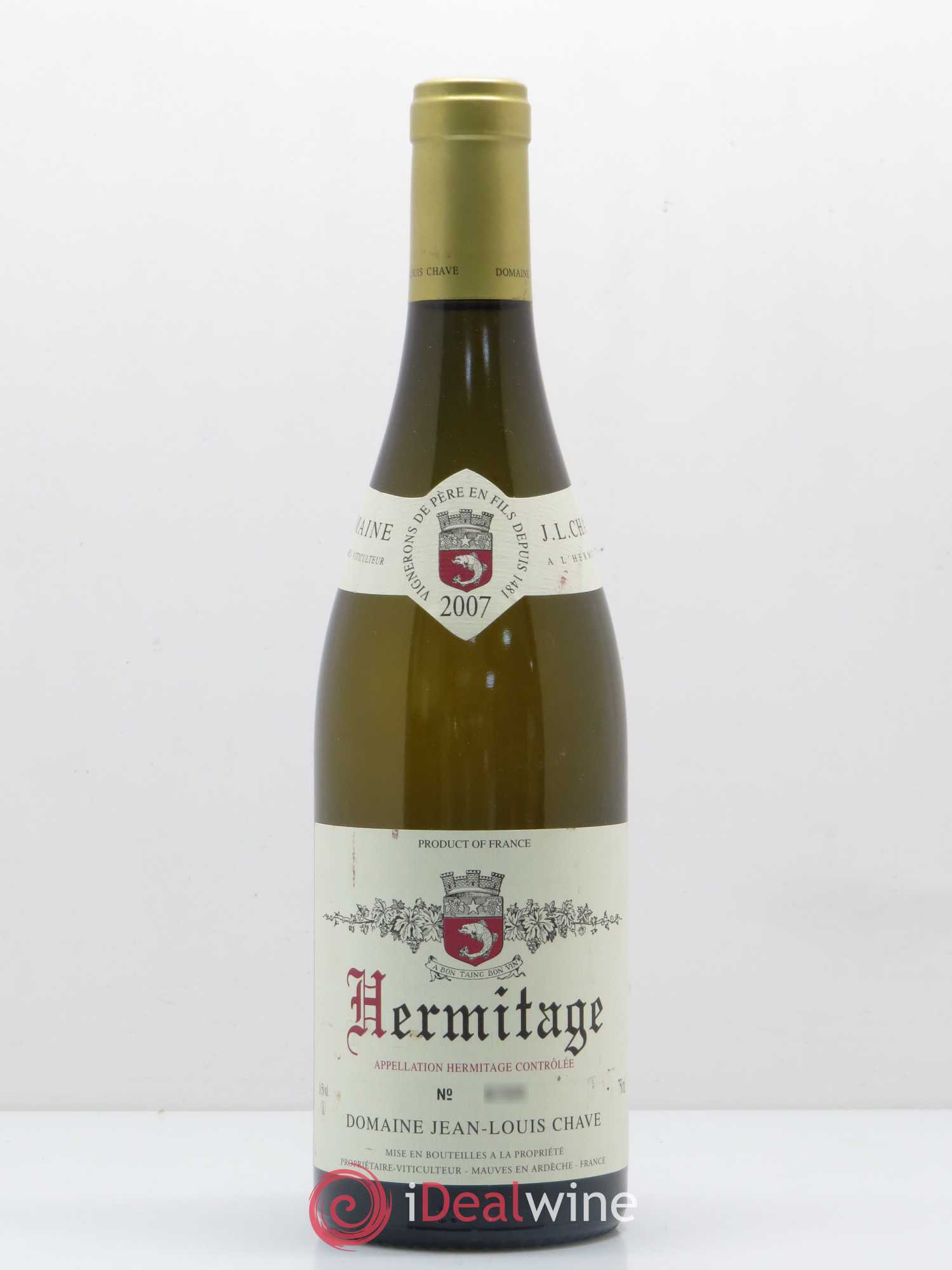 Hermitage Jean-Louis Chave 2007 - Lot de 1 bouteille - 0