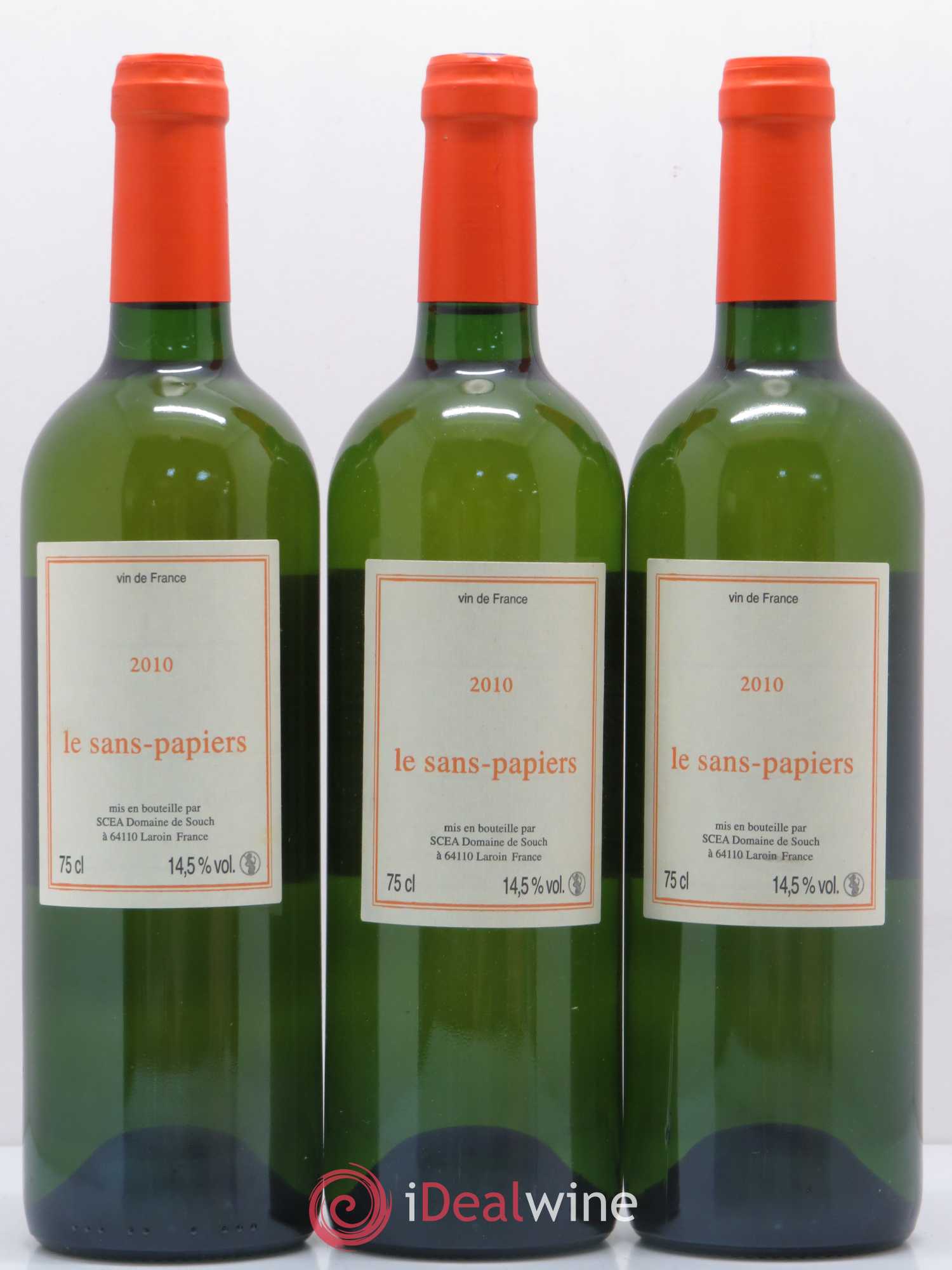 Vin de France Le sans papier domaine de Souch 2010 - Posten von 5 Flaschen - 1
