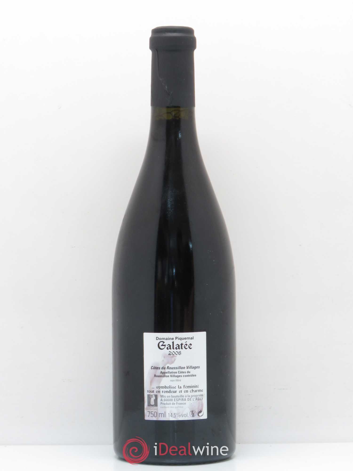 Côtes du Roussillon Galatee Domaine Piquemal 2008 - Posten von 1 Flasche - 1