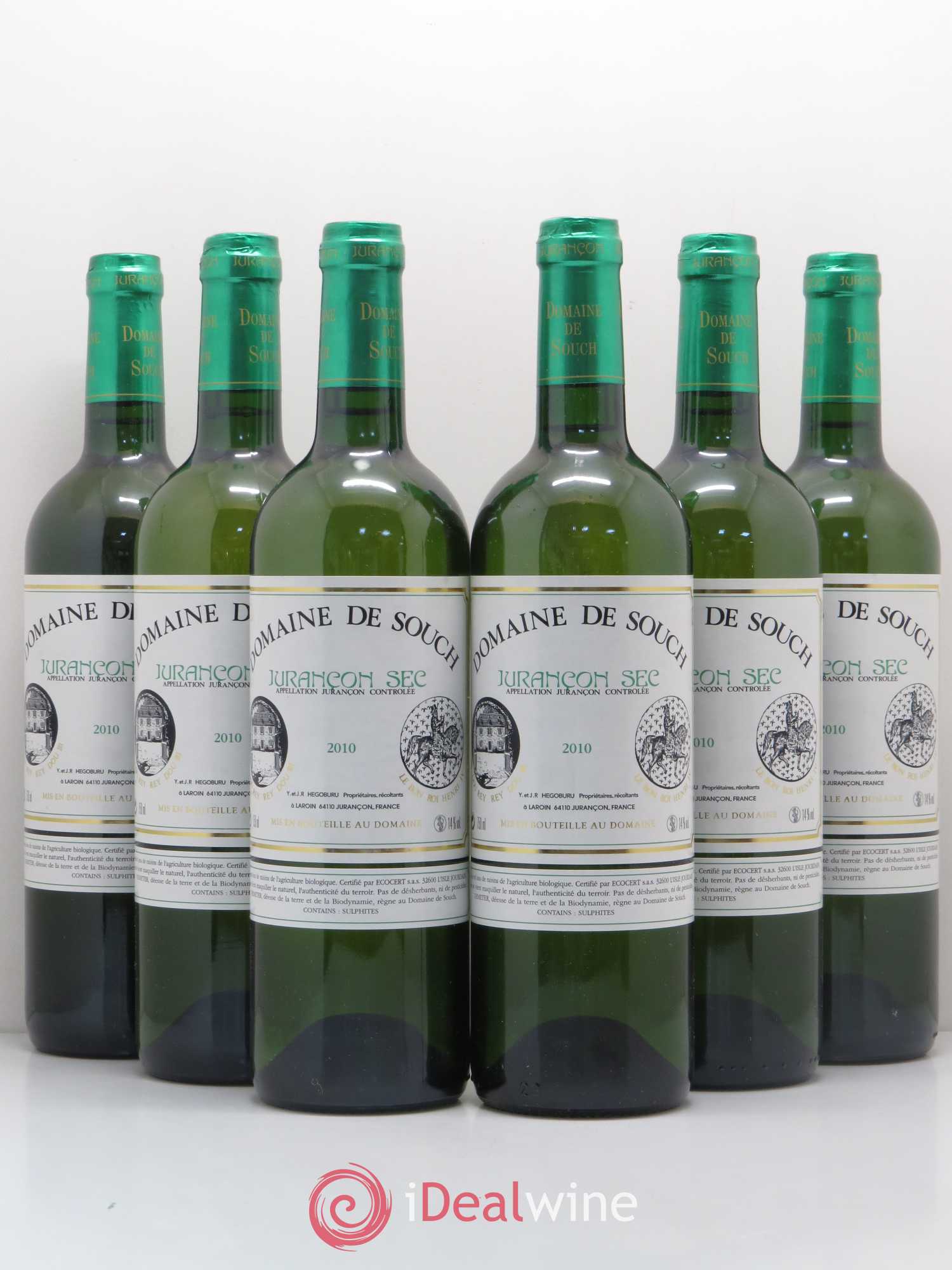 Jurançon sec Souch (Domaine de) 2010 - Lot de 6 bouteilles - 0