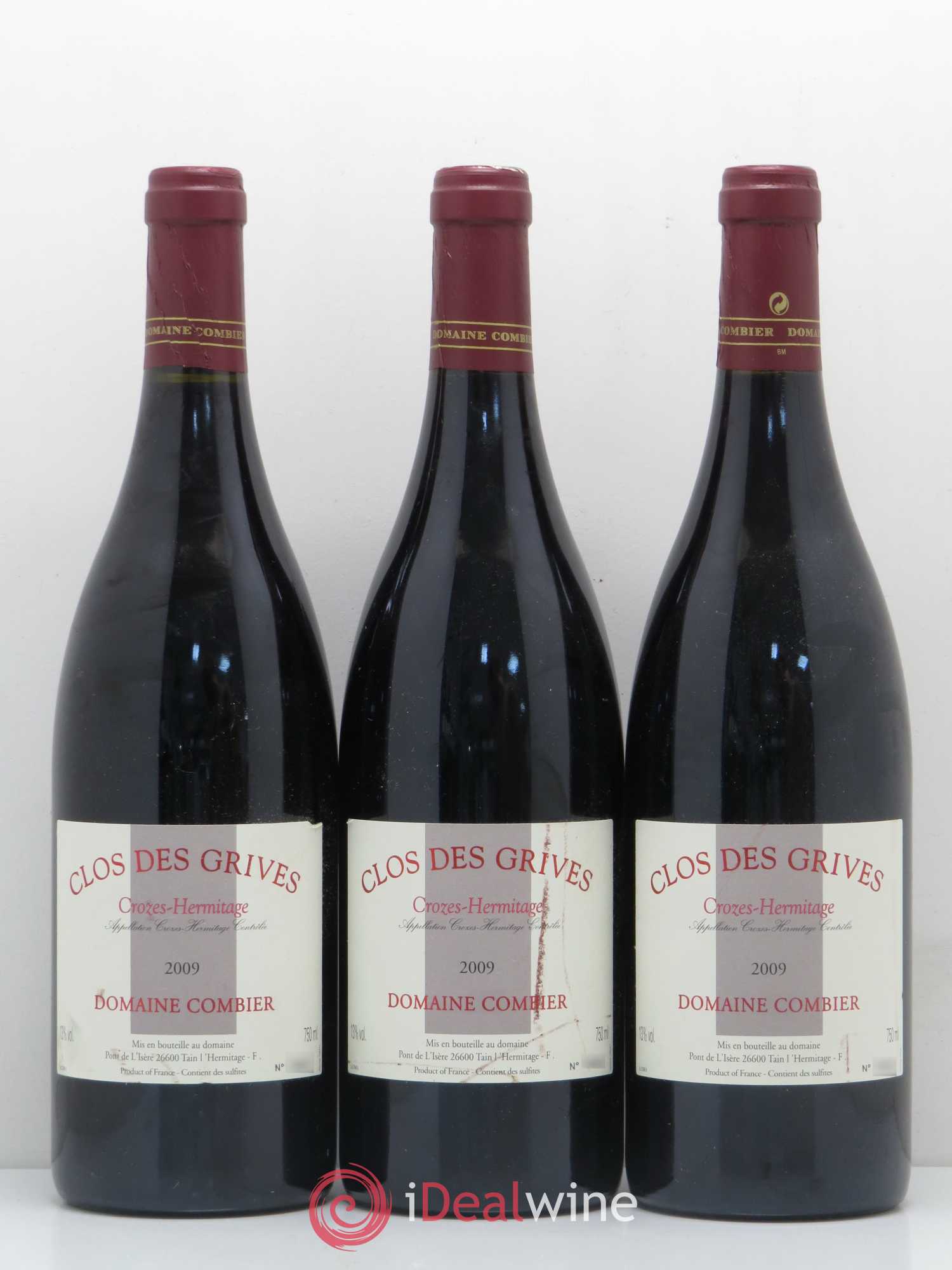 Crozes-Hermitage Clos des Grives Combier 2009 - Lot de 6 bouteilles - 1
